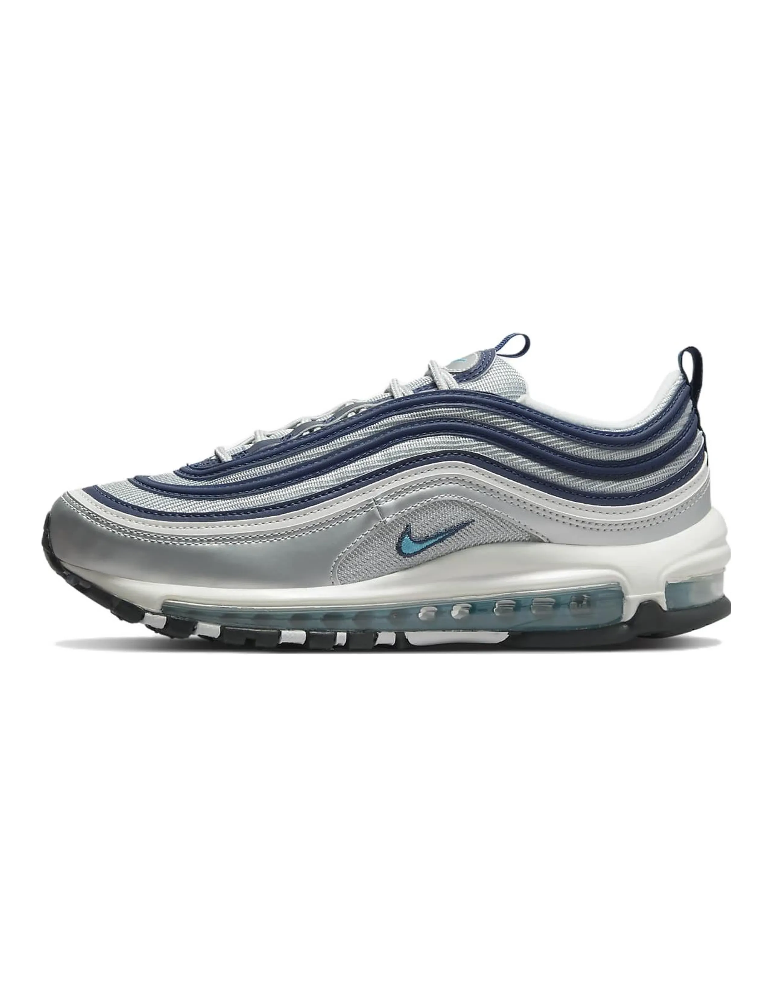 Nike Air Max 97 Metallic Silver Chlorine Blue Women's