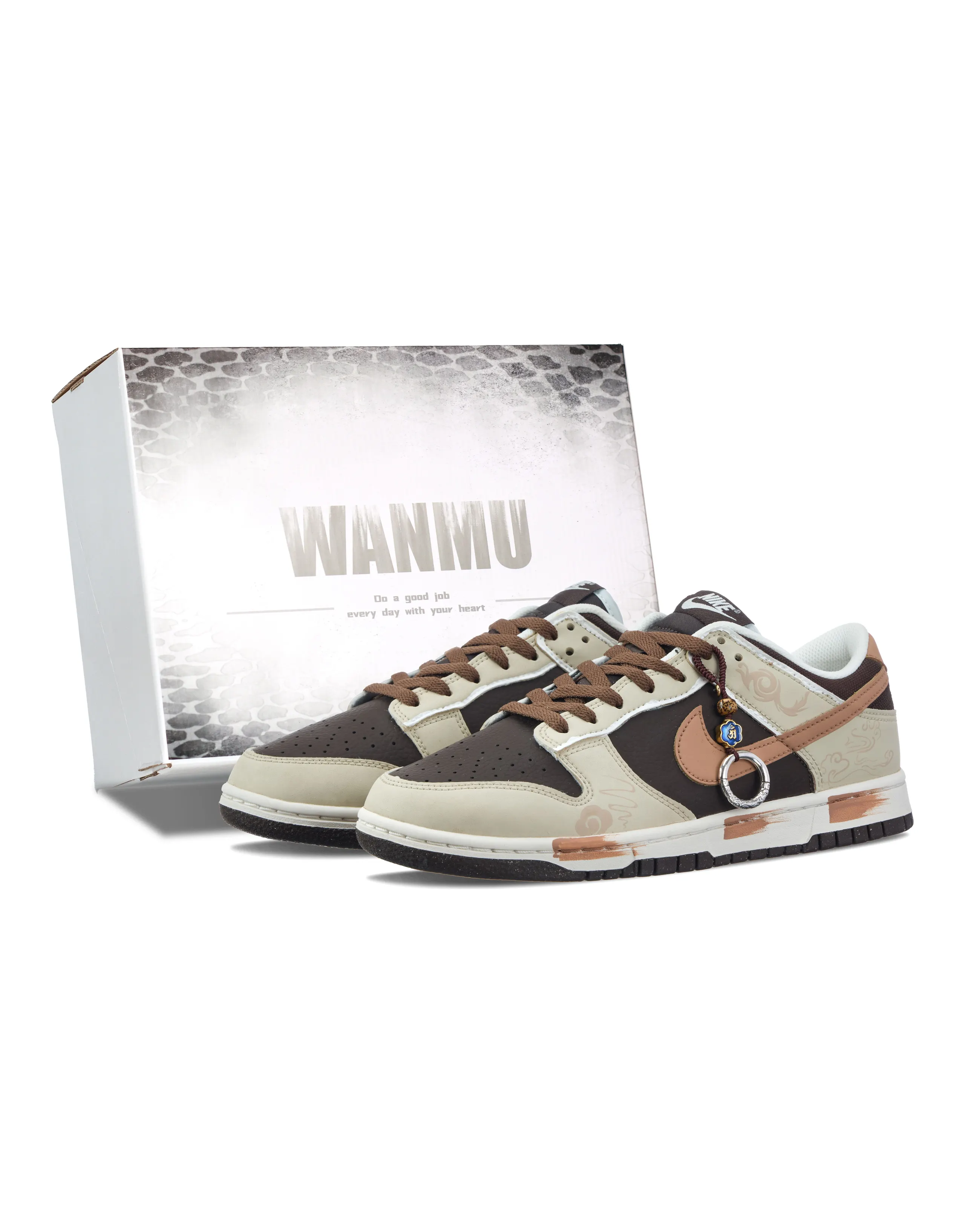 Nike Dunk Anti-Slip And Wear-Resistant Lightweight Low-Top Skateboard Shoes Unisex Brown