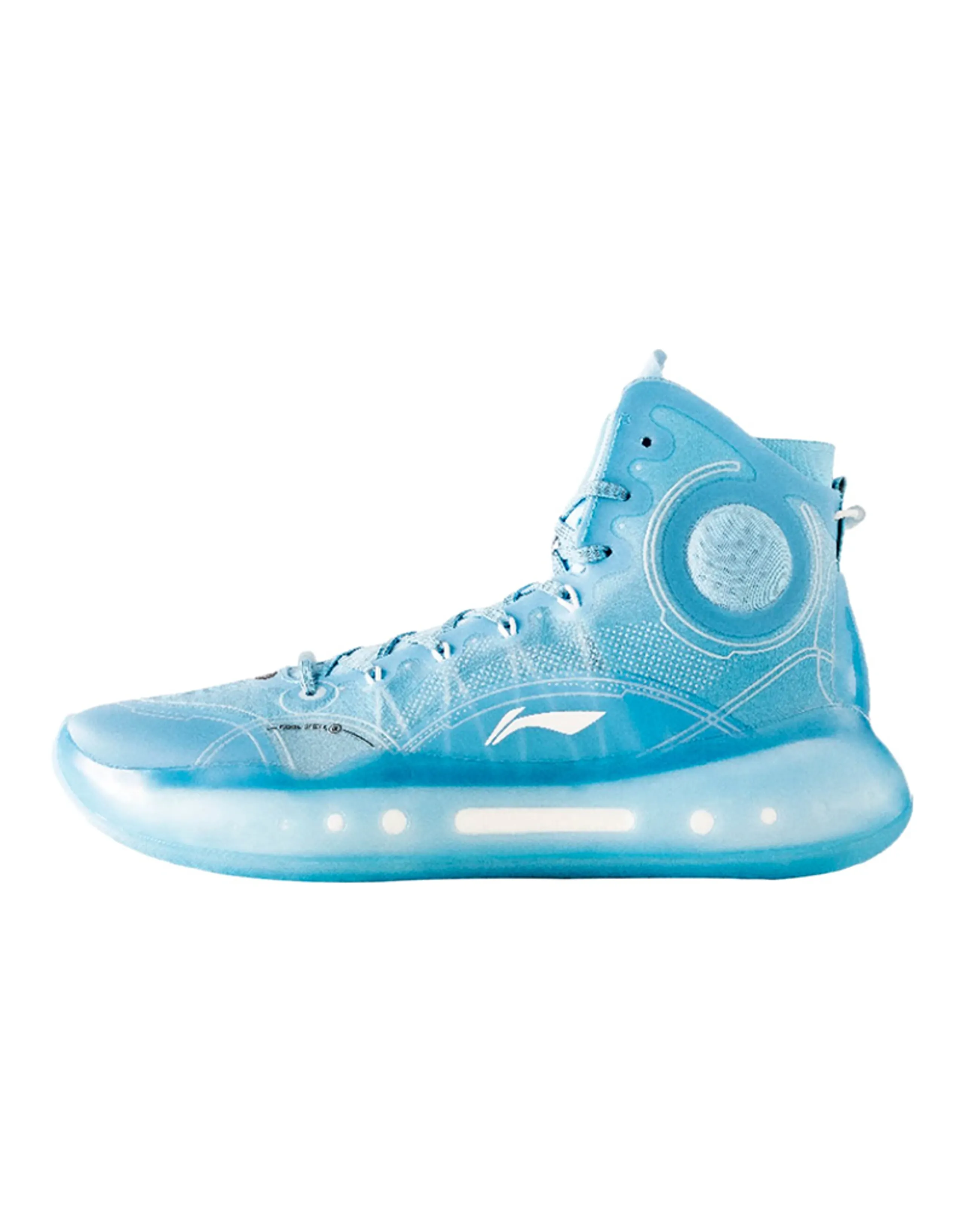 LINING YuShuai 14 Boom Basketball Shoes Men High-Top Moon White Blue