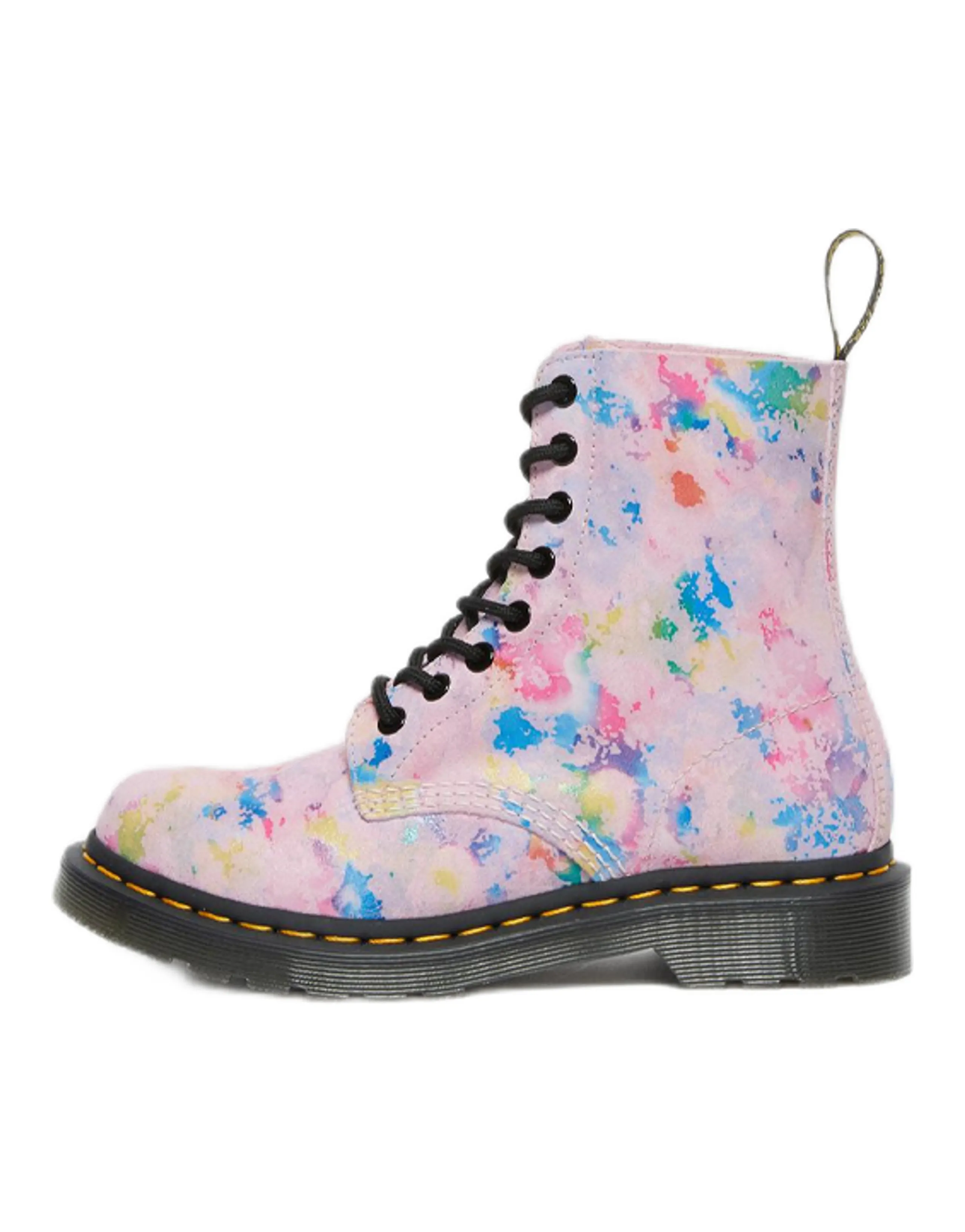 Dr.Martens 1460 Pascal Rainbow Suede Lace Up Boots 'Pink' Women's