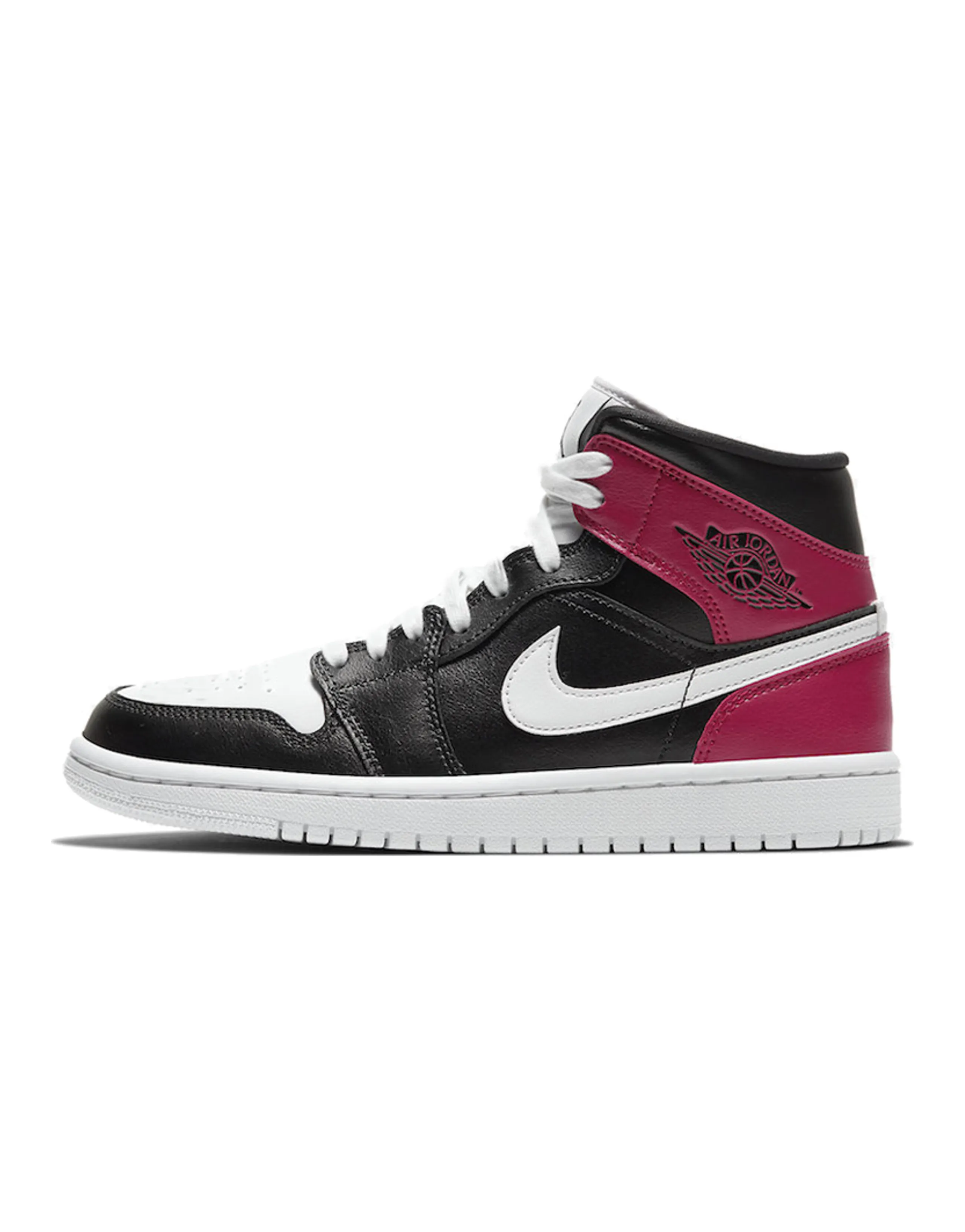 JORDAN 1 Mid Black Noble Red Women's