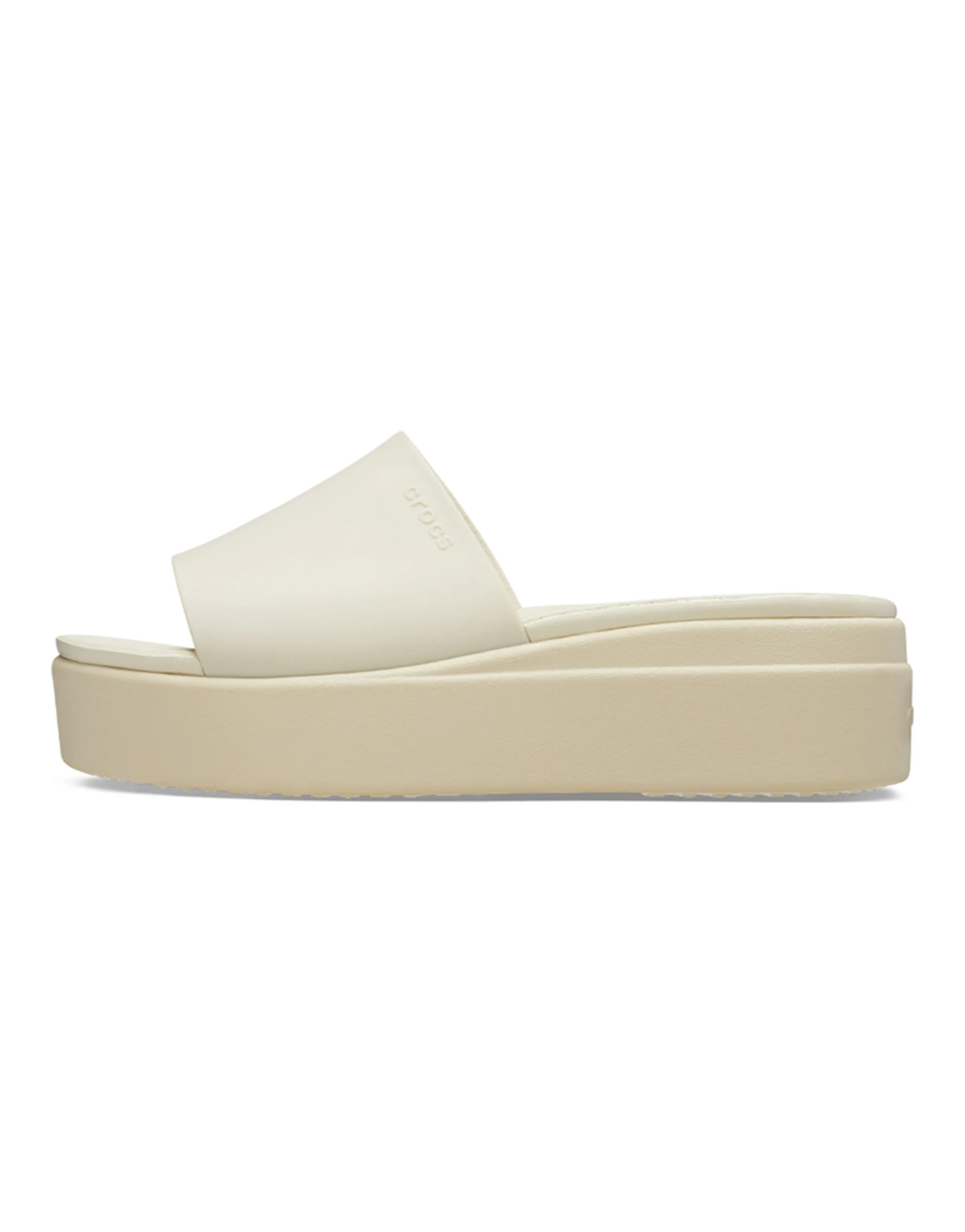 Crocs Brooklyn EVA Slip-On Open-Toe Slide Sandals Women's Bone White