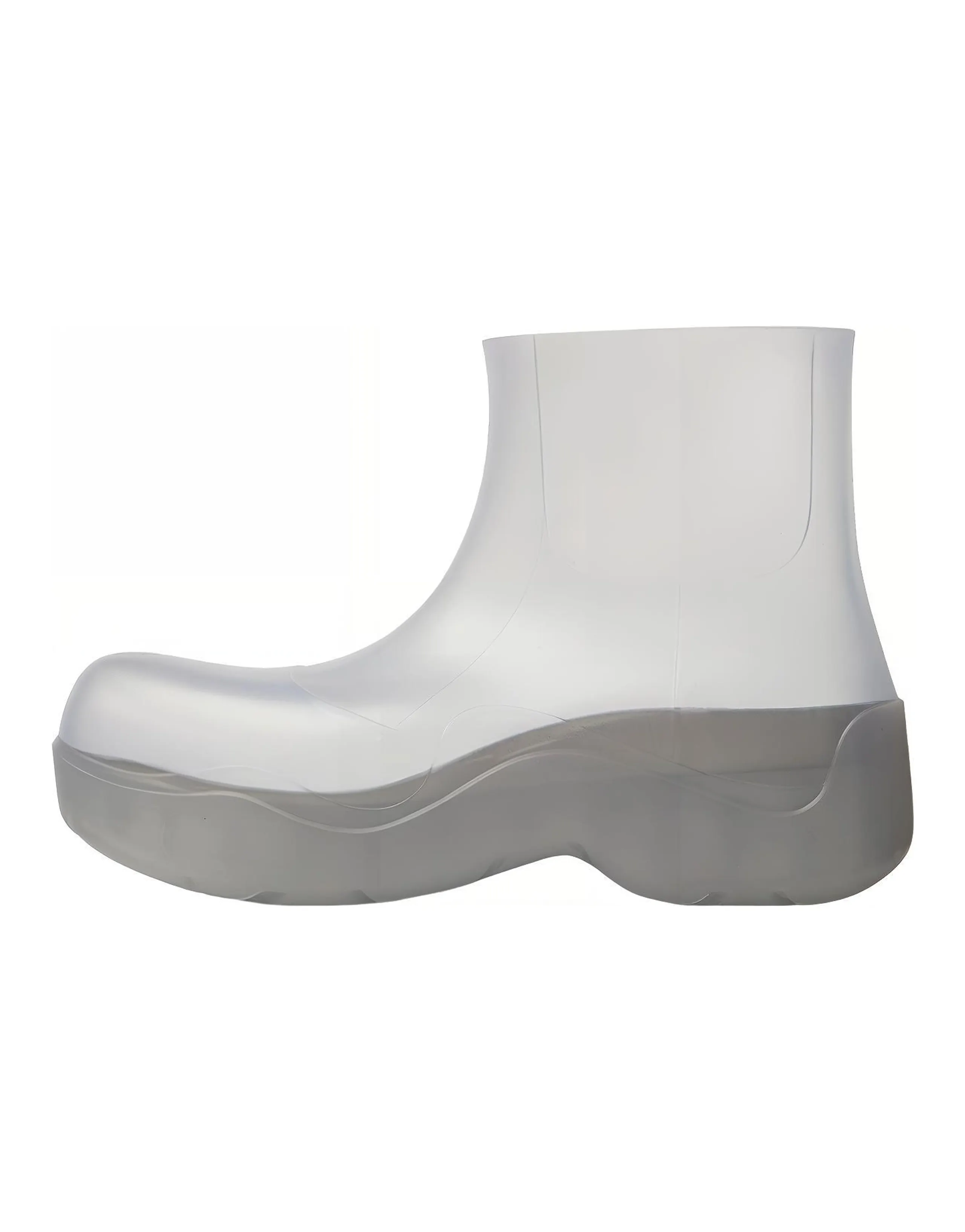 Bottega Veneta Puddle Rain Boots Ankle Boots 5.5cm Women's Silver Gray