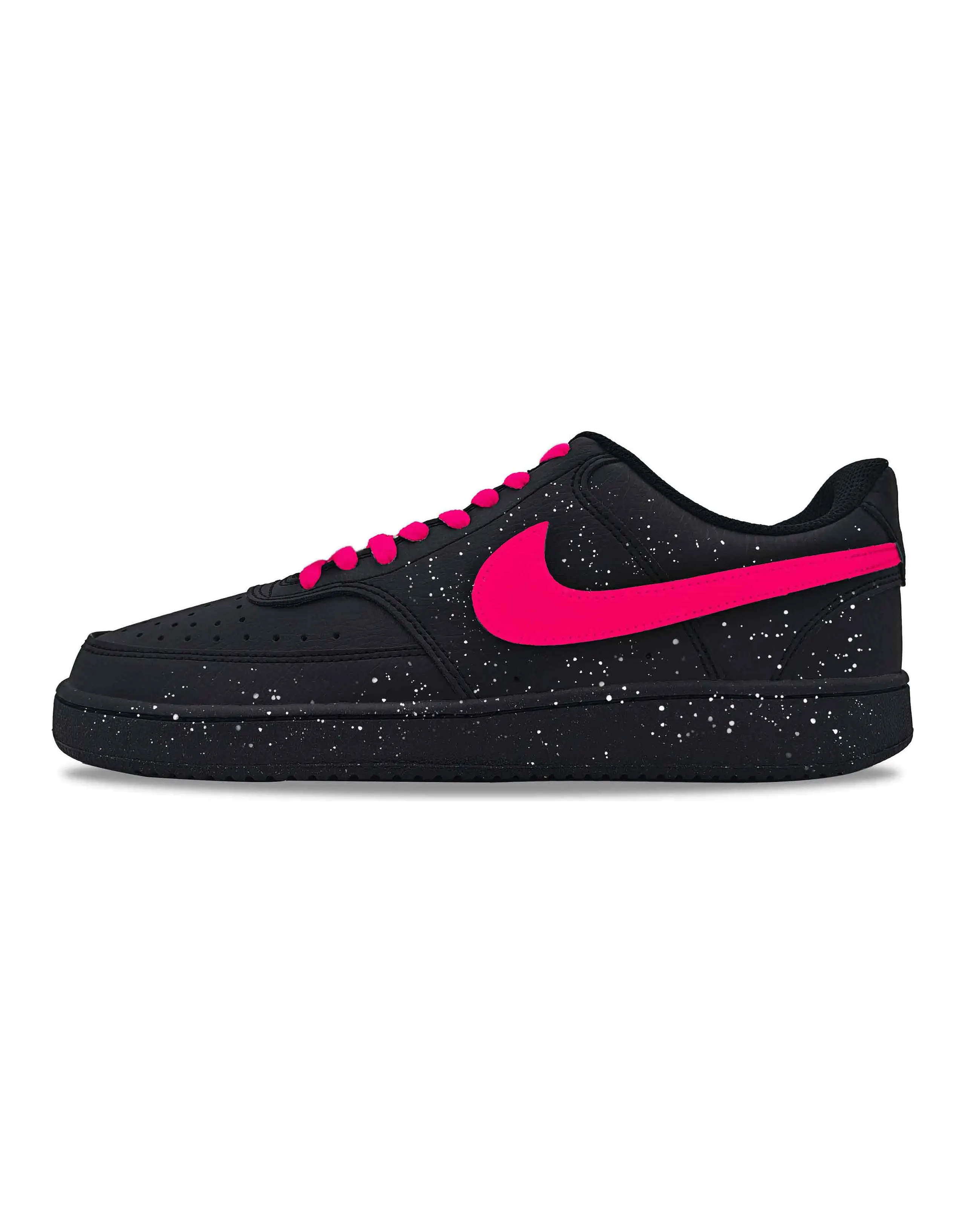 Nike Court Vision Wear-Resistant Low-Top Skateboard Shoes Unisex Black Red