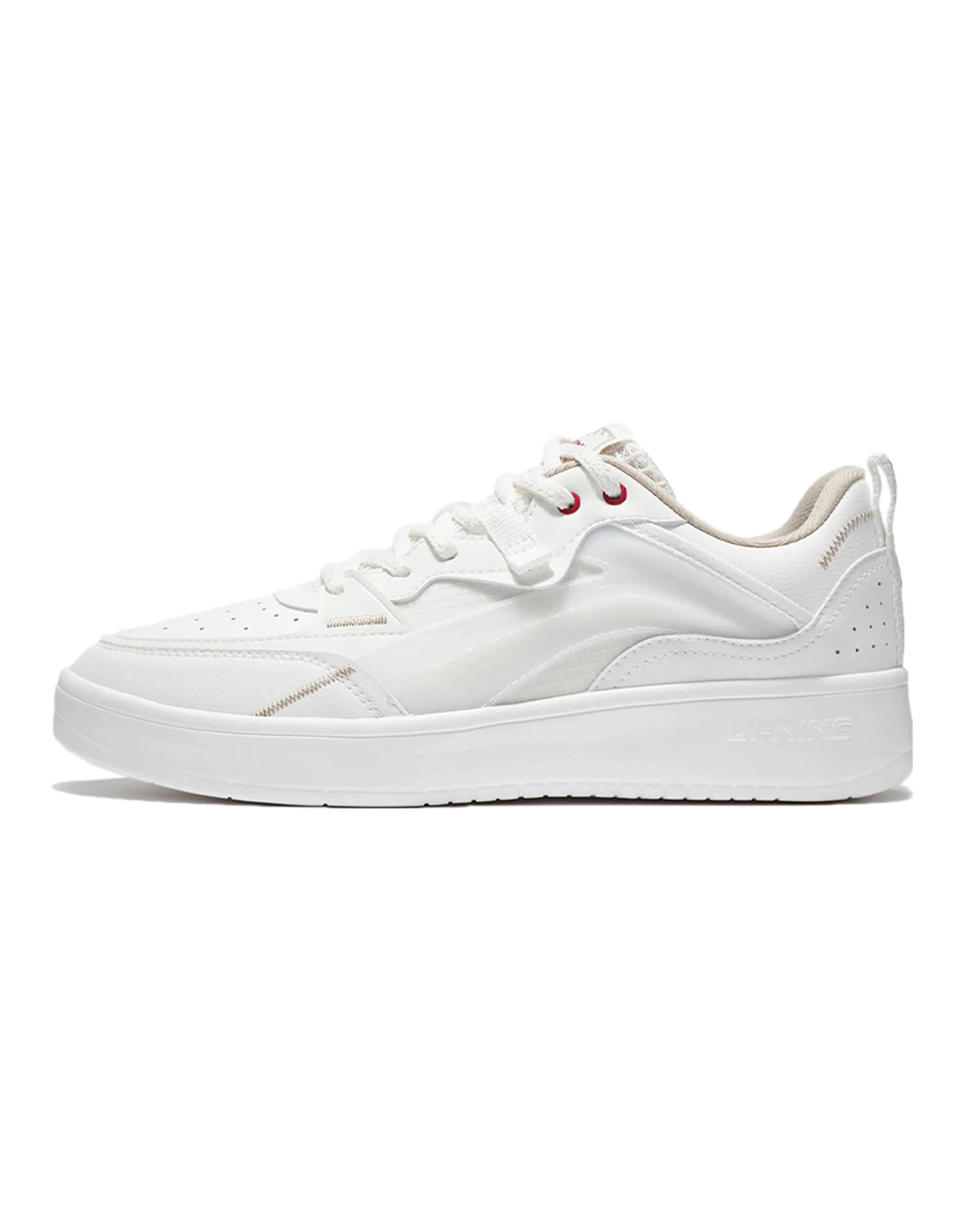 LiNing Anti Slip Wear Resistant Low Top Skateboard Shoes Mist White
