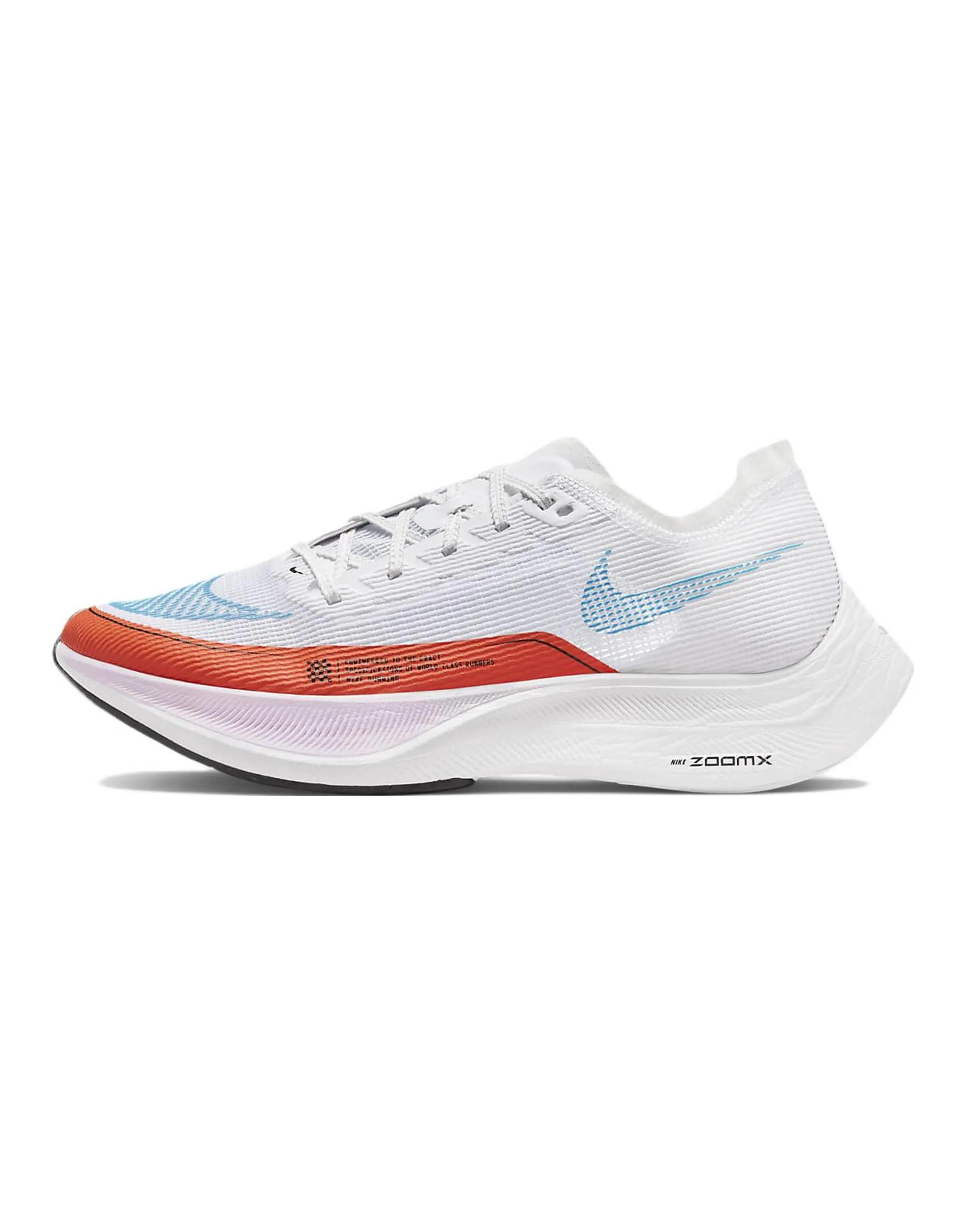 Nike ZoomX Vaporfly Next% 2 White Laser Blue Rush Orange Women's