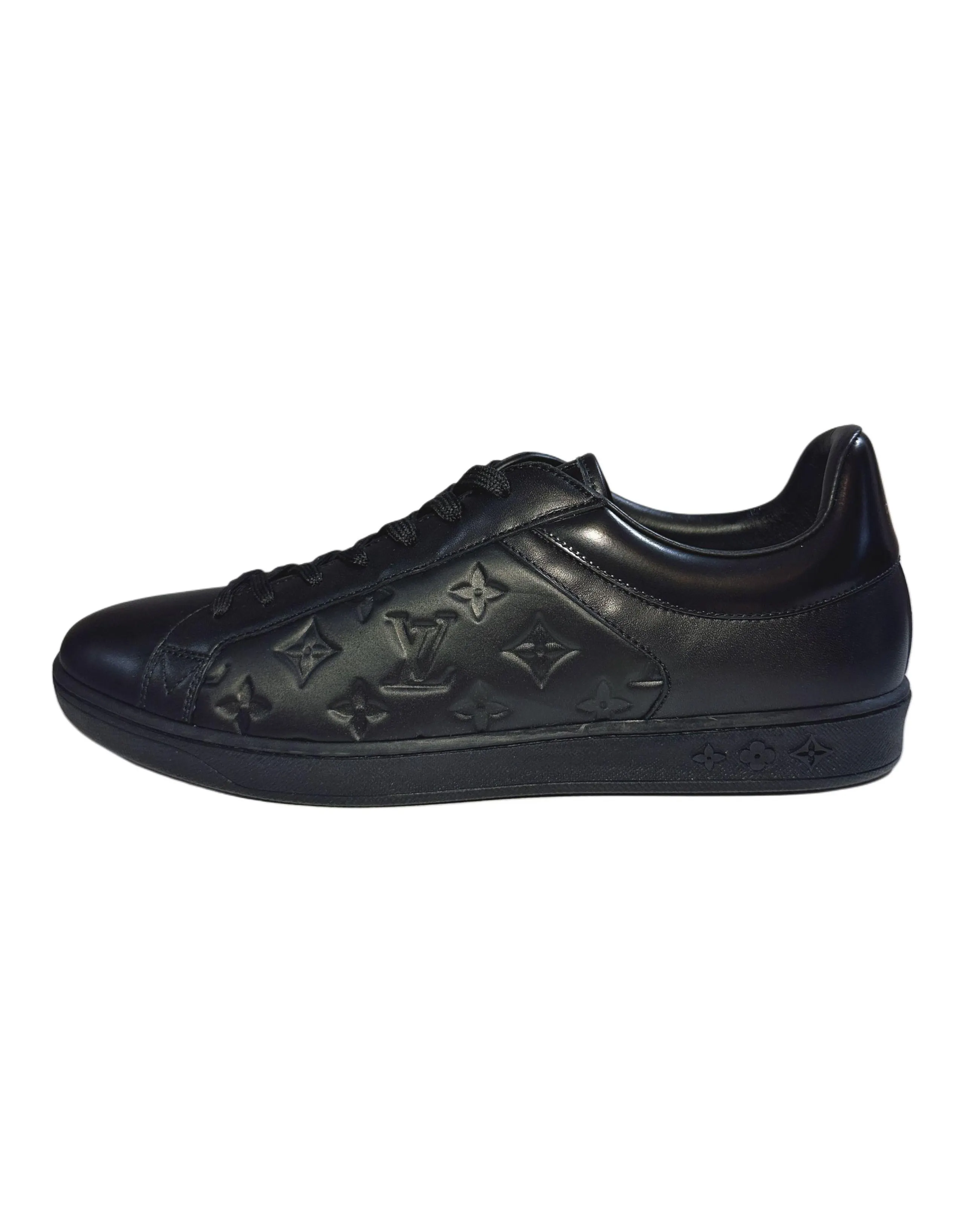 LOUIS VUITTON Low Top Skateboard Shoes Men's Black
