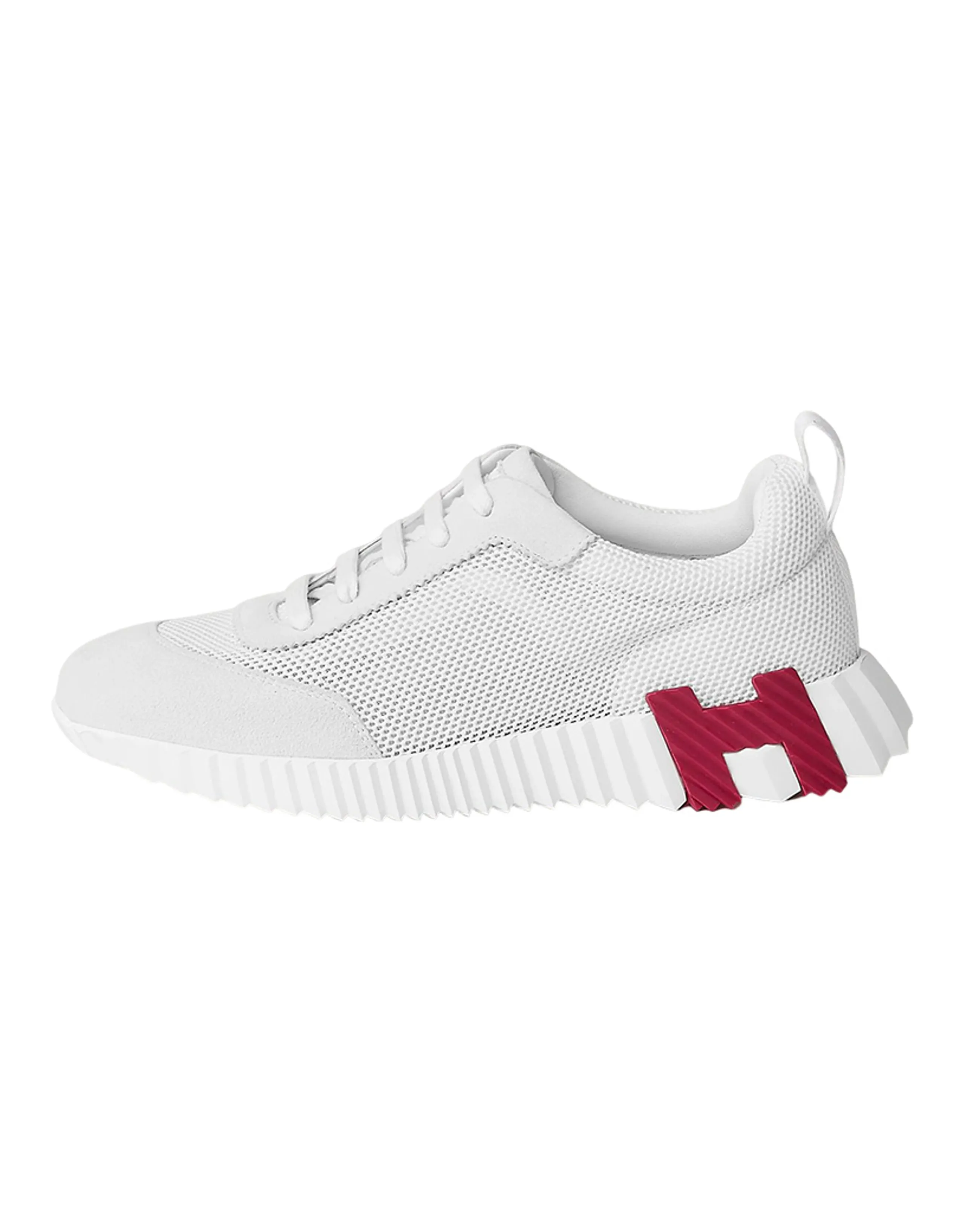 HERMES Bouncing Low Top Sports Casual Shoes Women's White