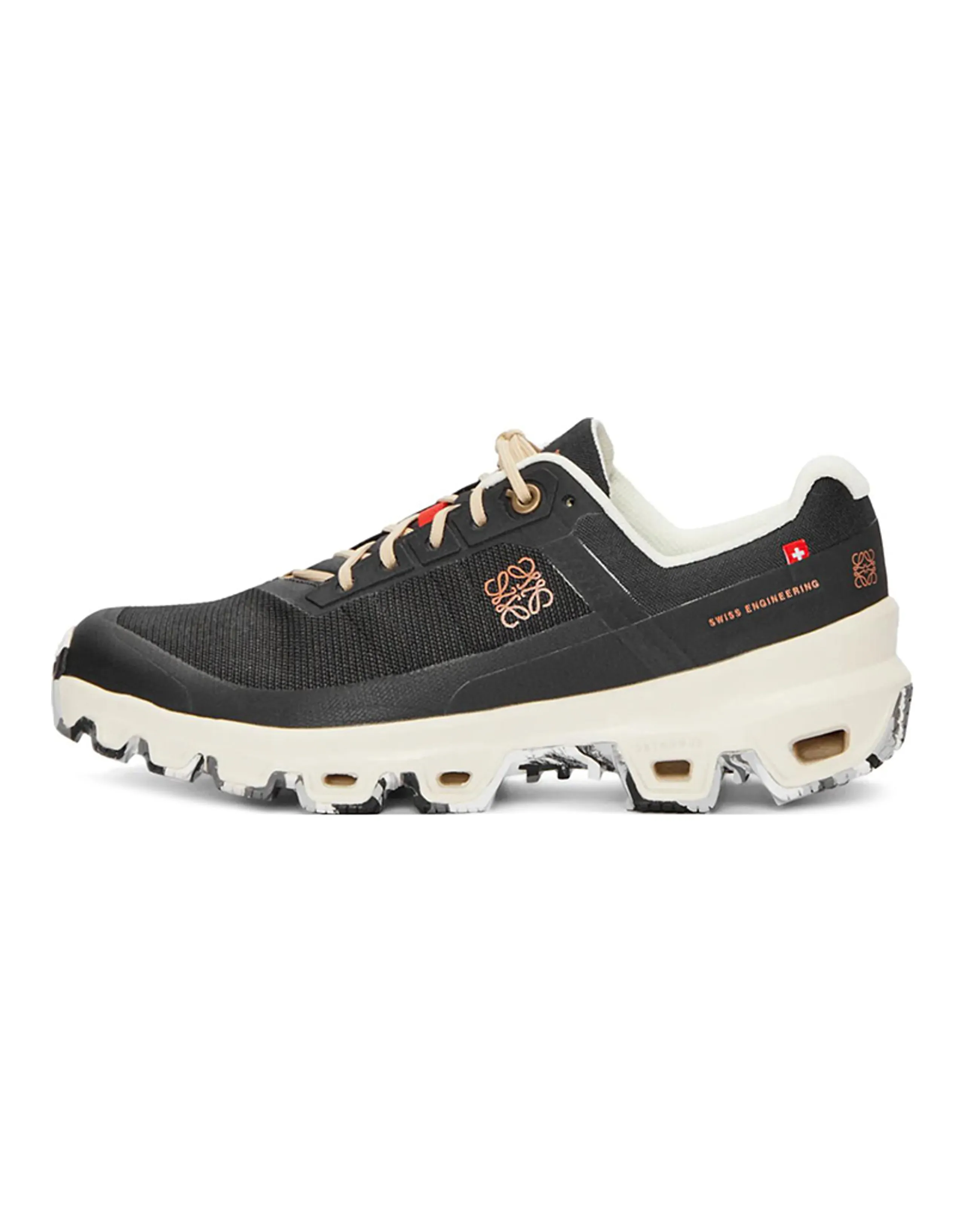 On x LOEWE Cloudventure Fabric Running Outdoor Lightweight Lace-Up Cushion Low-Top Sneakers Women's Black