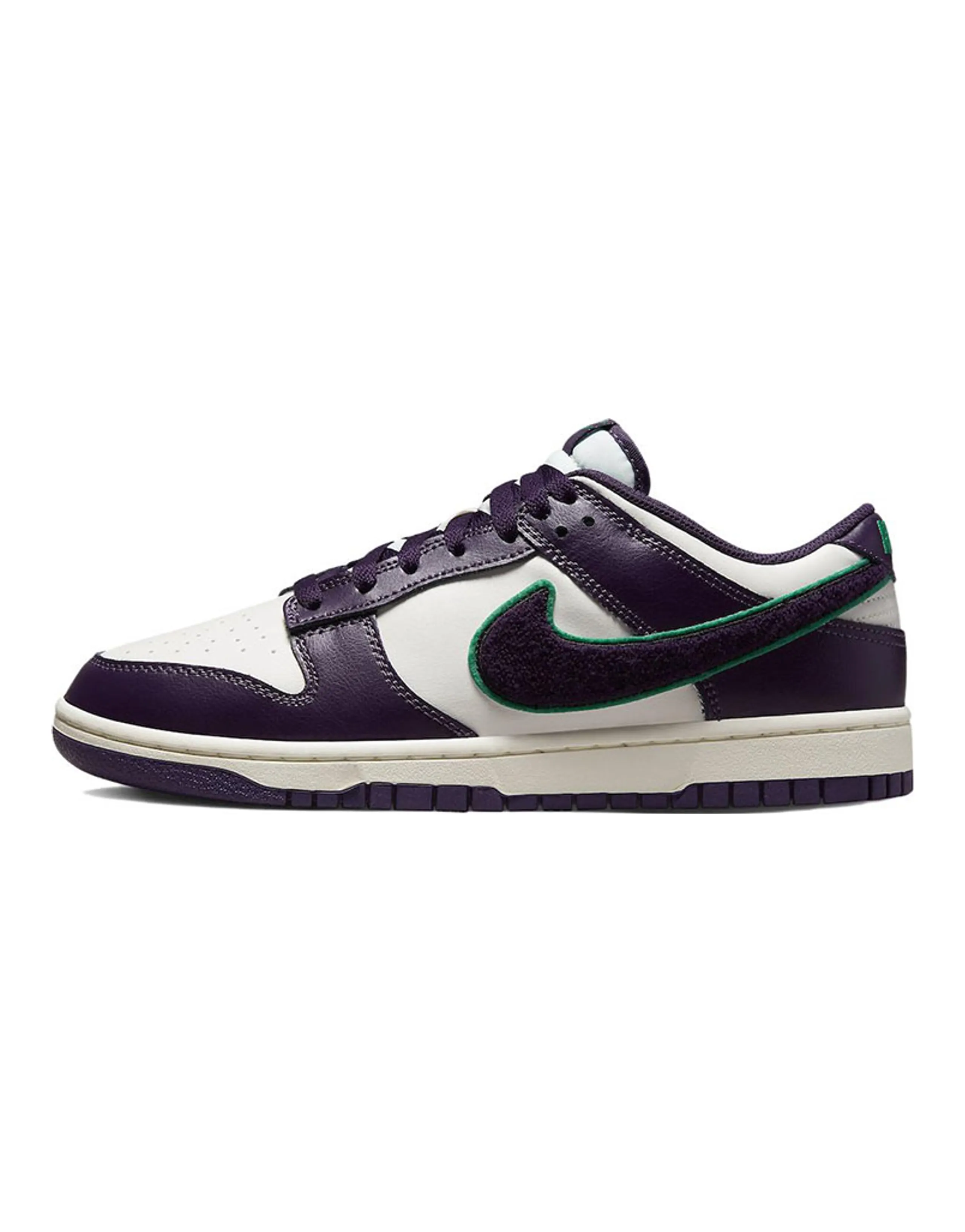 Nike Dunk Low Chenille Swoosh Sail Grand Purple