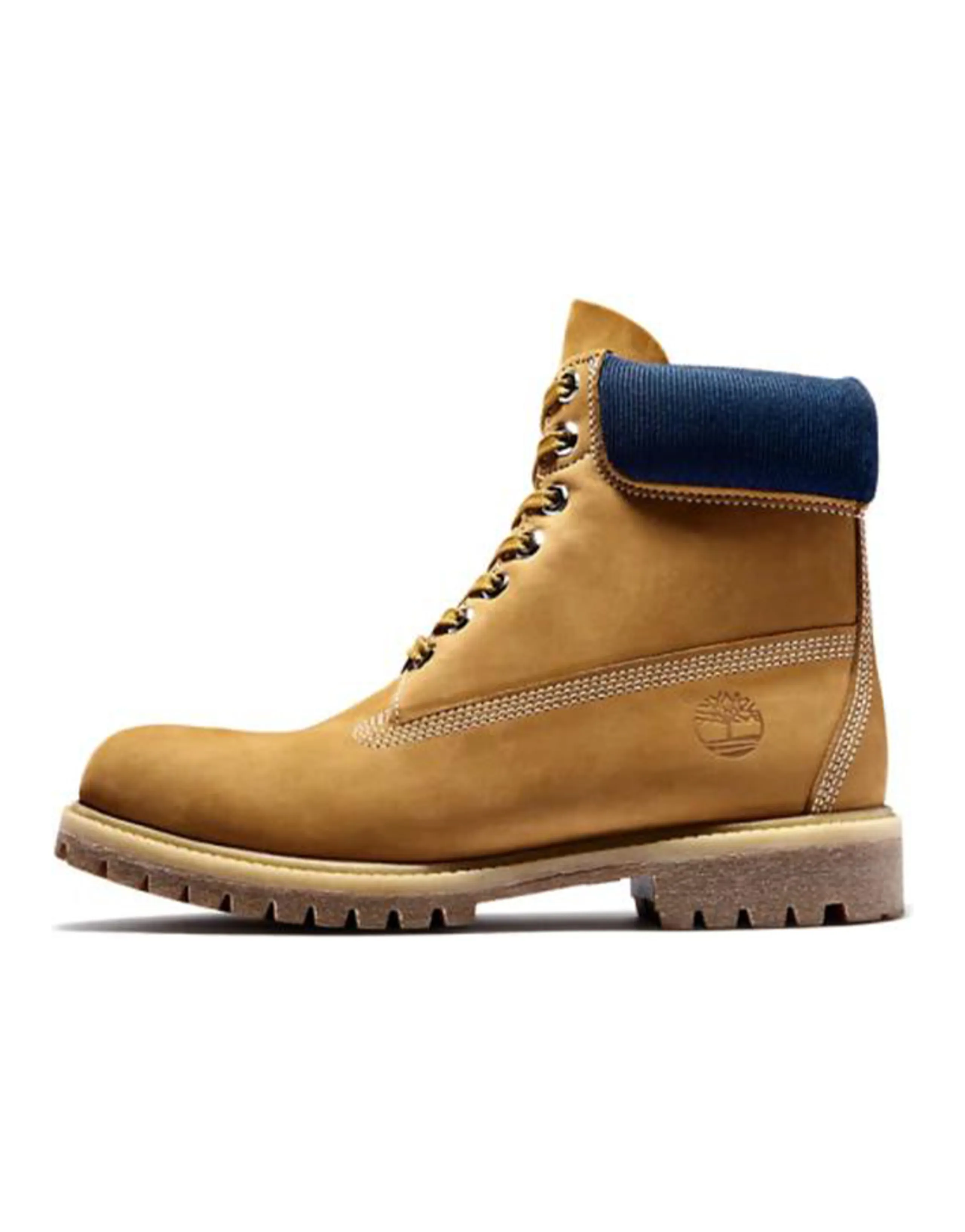 Timberland 6 Inch Premium Waterproof Boots 'Wheat Nubuck Blue Collar'