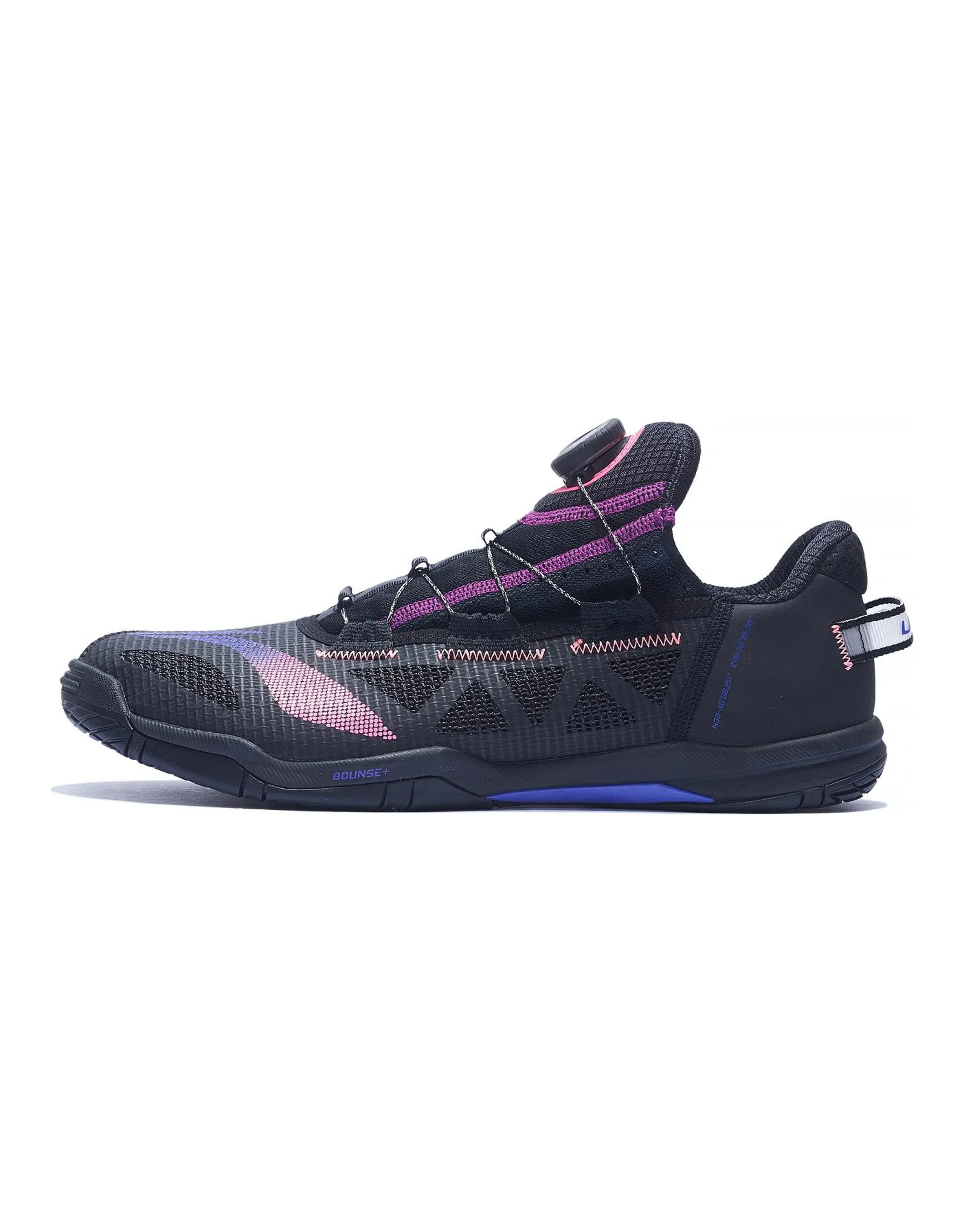 LiNing Cushioning Wear-Resistant Low-Top Table Tennis Shoes Unisex Black