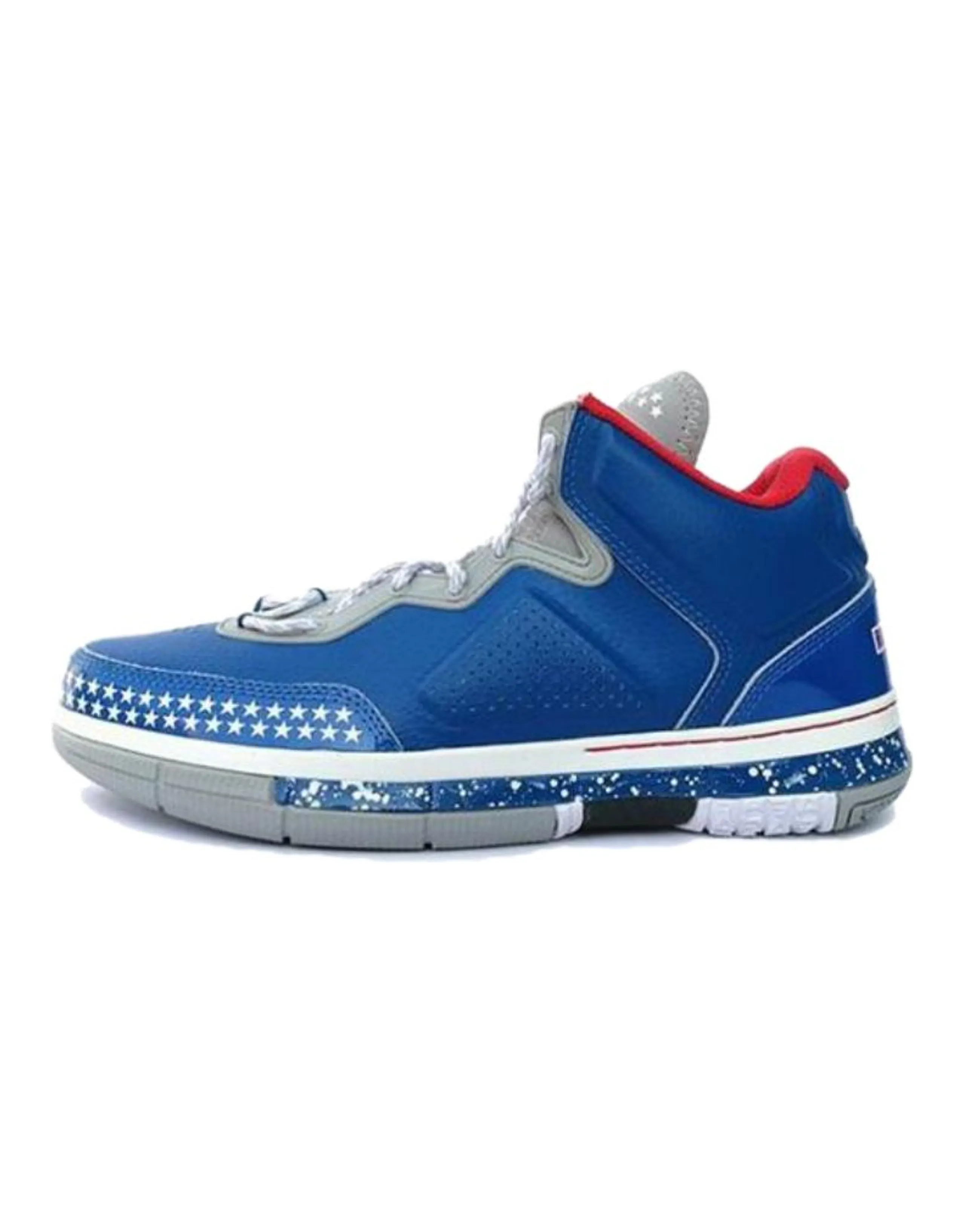 LiNing WOW 1 Way Of Wade Old Soldier Mid-Top Basketball Shoes Men's Blue White