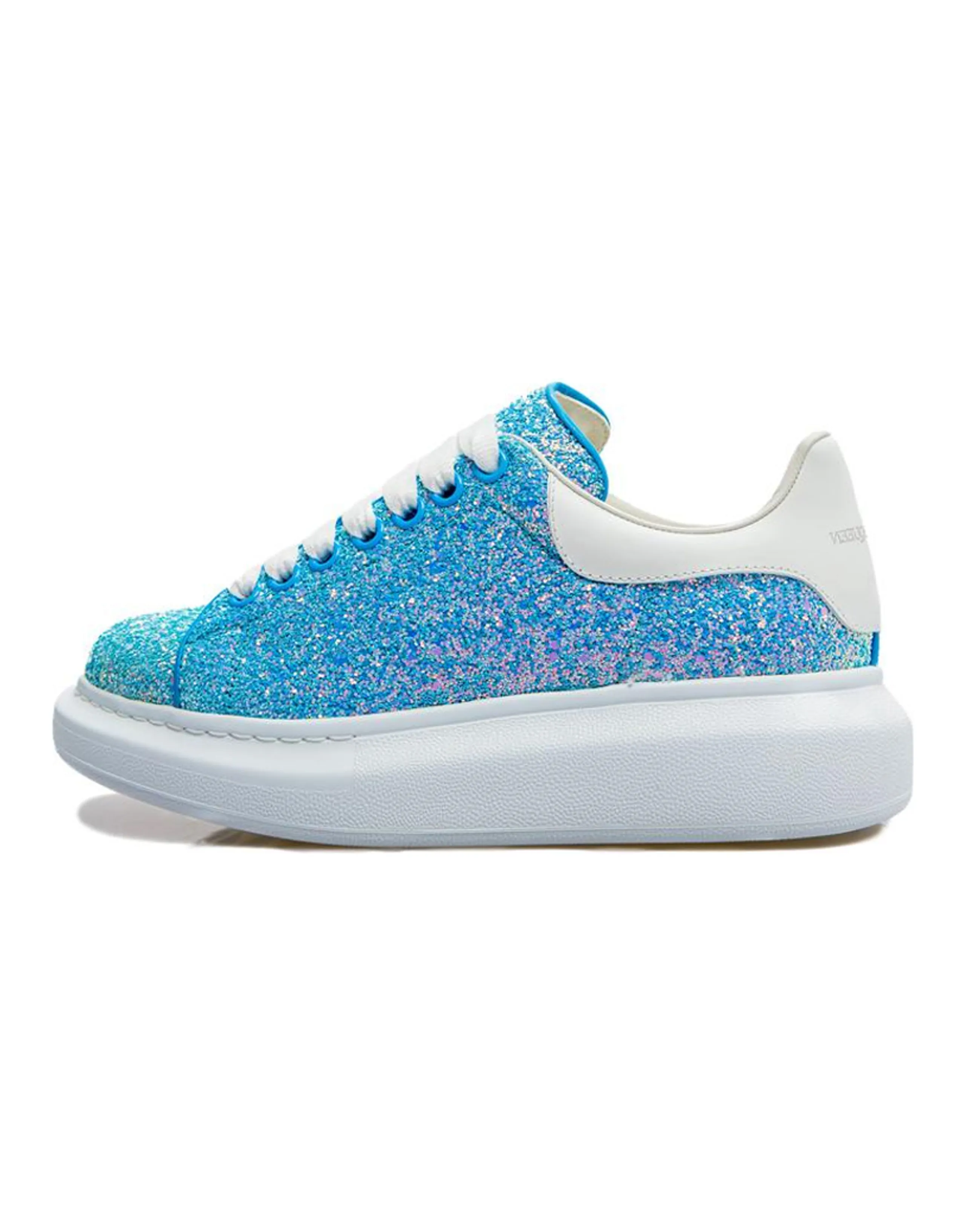 Alexander McQueen Oversized Sneakers Glitter Heavenly 'Blue' Women's