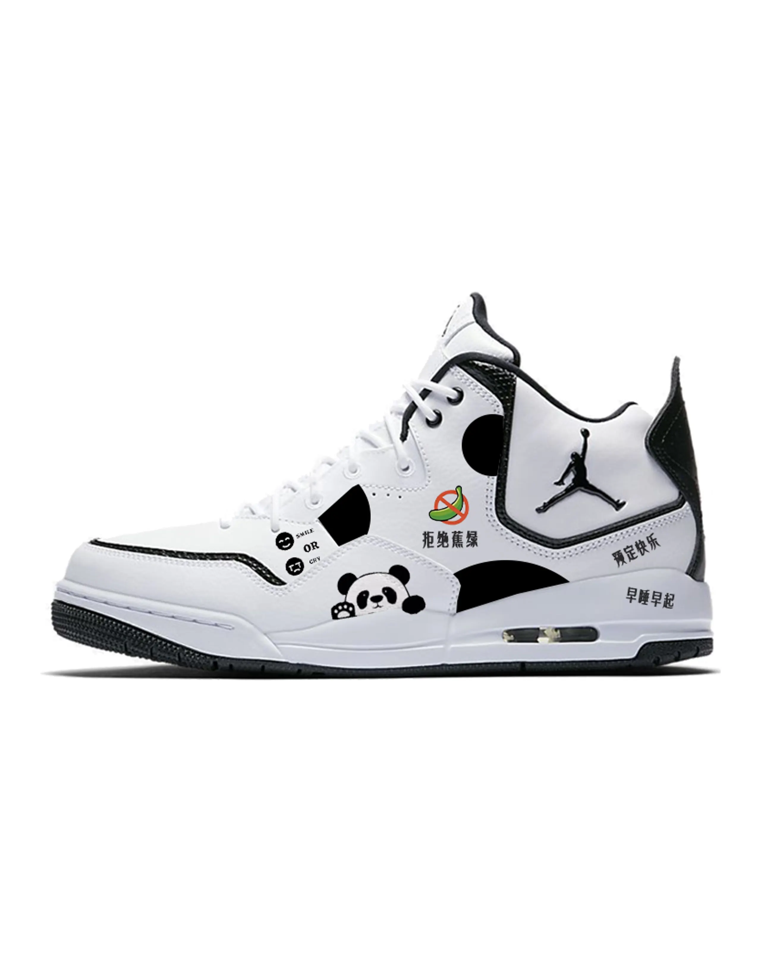 JORDAN Courtside 23 Vintage Basketball Shoes Men Mid Top White/Black