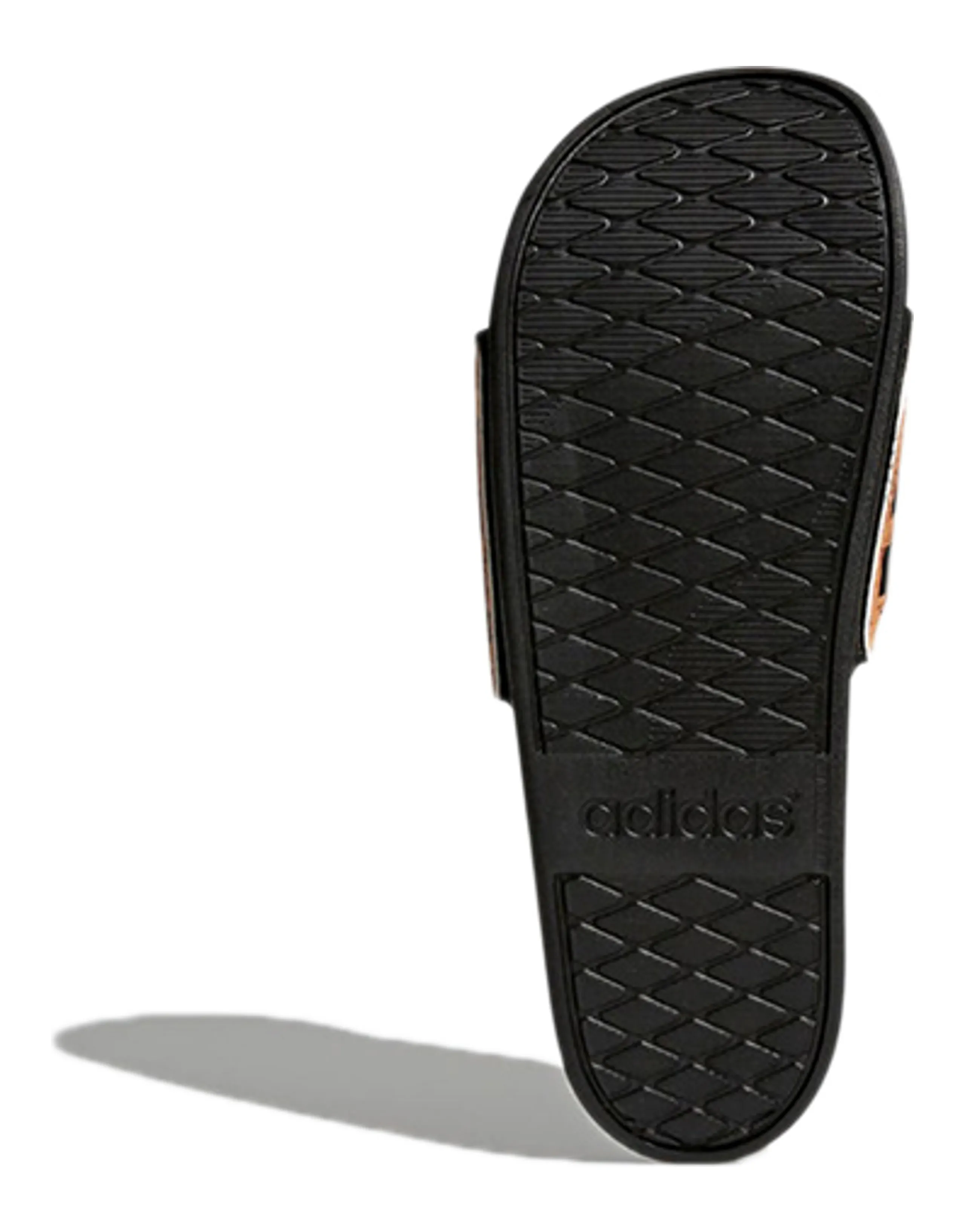 Adidas Adilette Cloudfoam Plus Cork Slippers 'Black Orange'