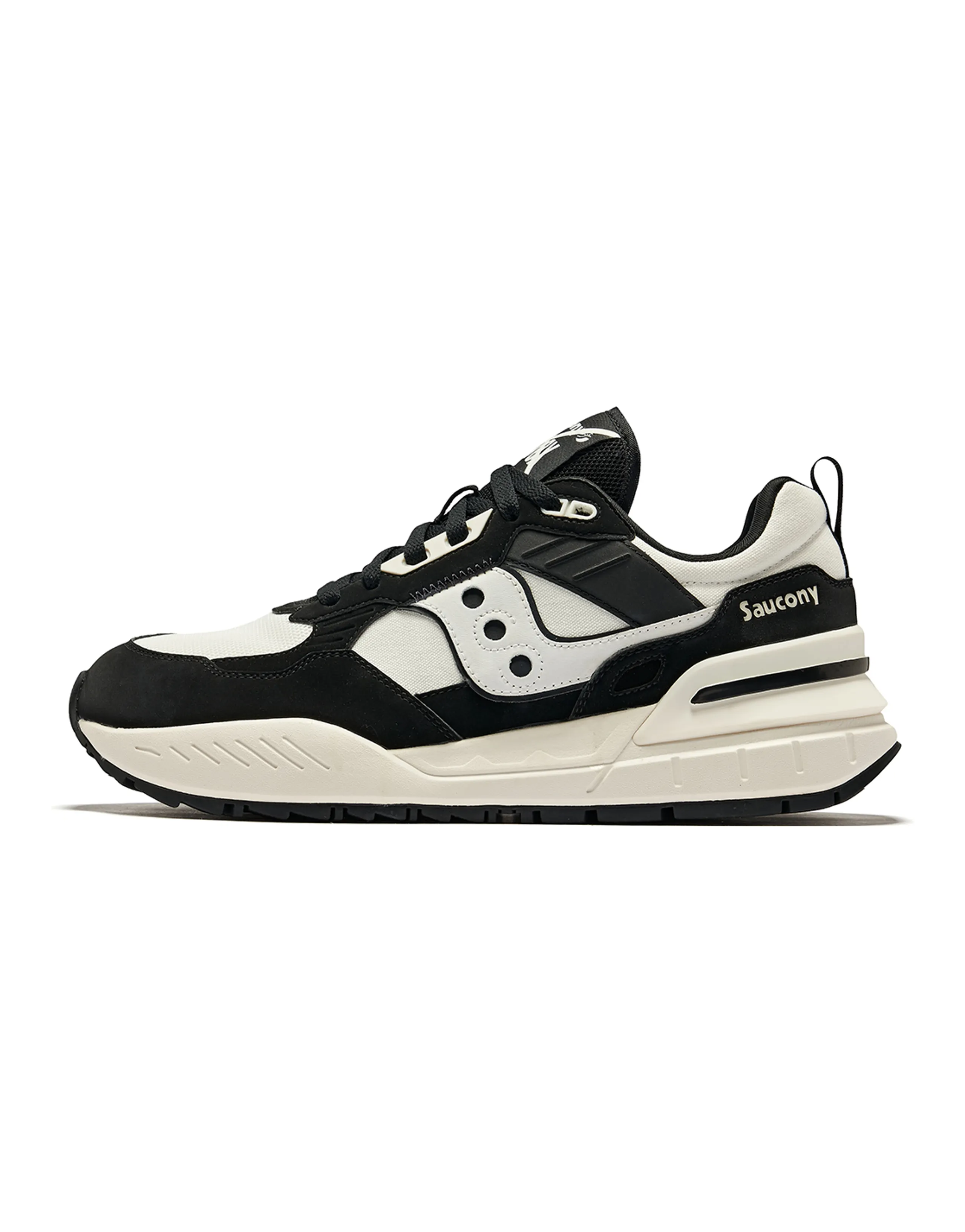 Saucony Shadow 5000 Anti-Slip Wear-Resistant Low-Top Running Shoes Unisex Black Beige