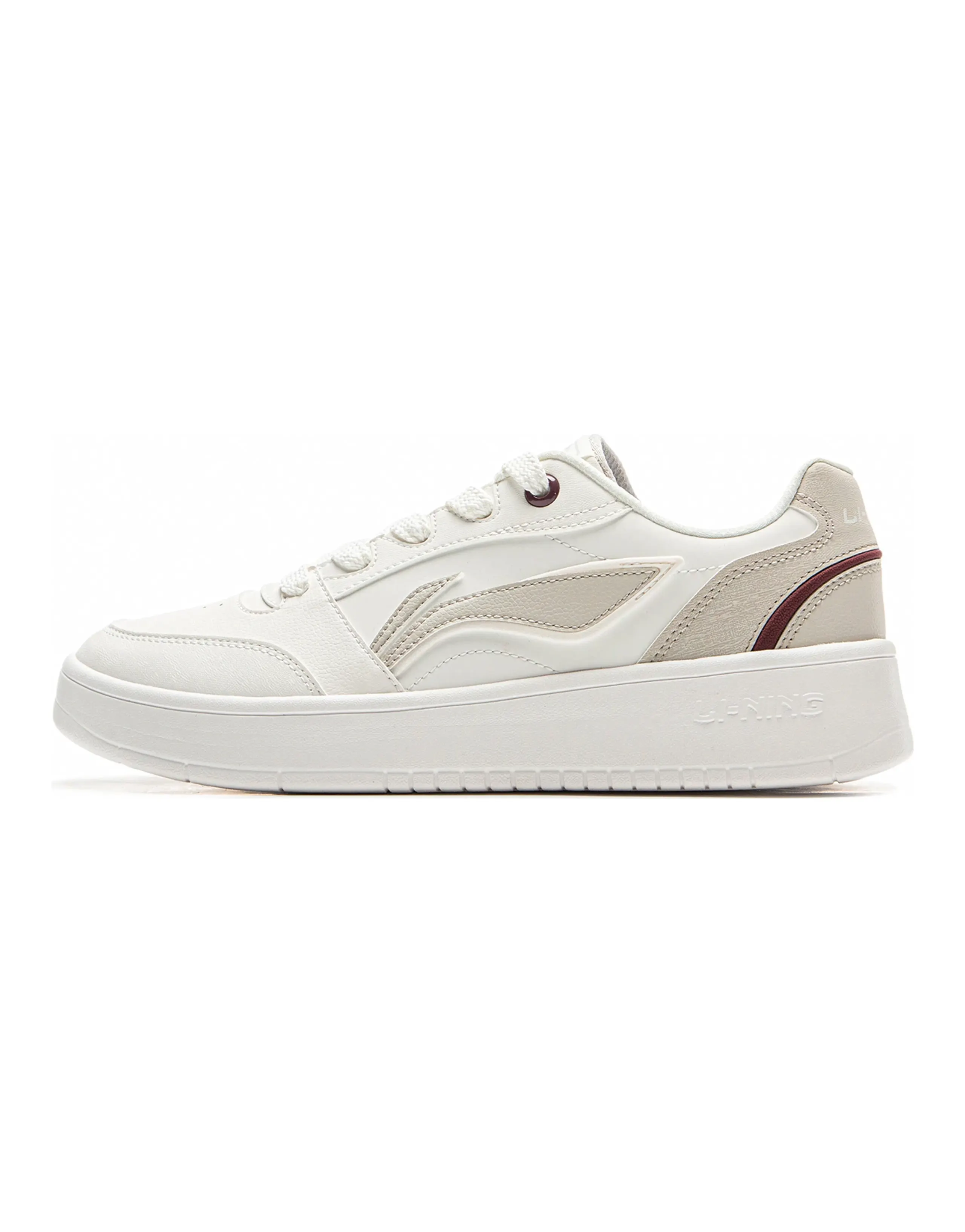 LiNing Yuanbao V3 Slip Resistant, Abrasion Resistant, Rebound Resistant Low Top Casual Shoes Men's White Beige