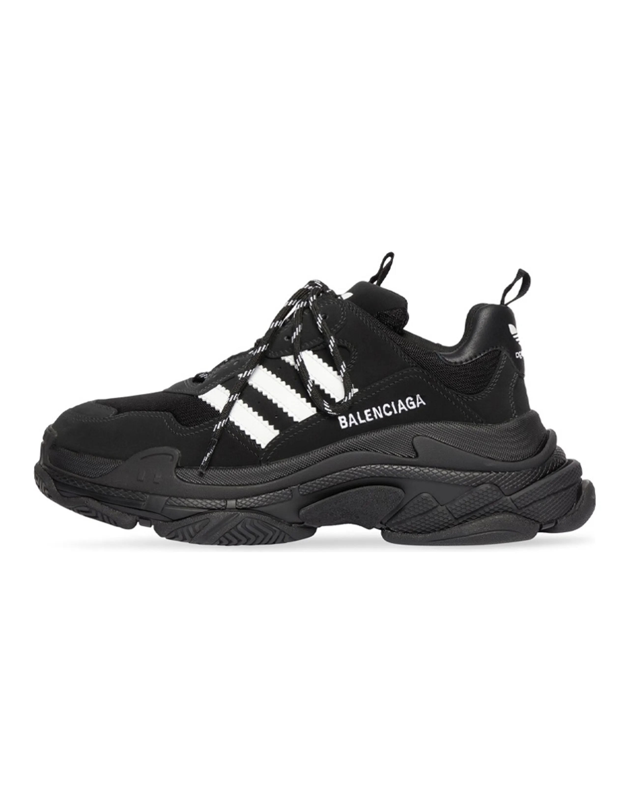 Balenciaga X Adidas Triple S Black White Women's