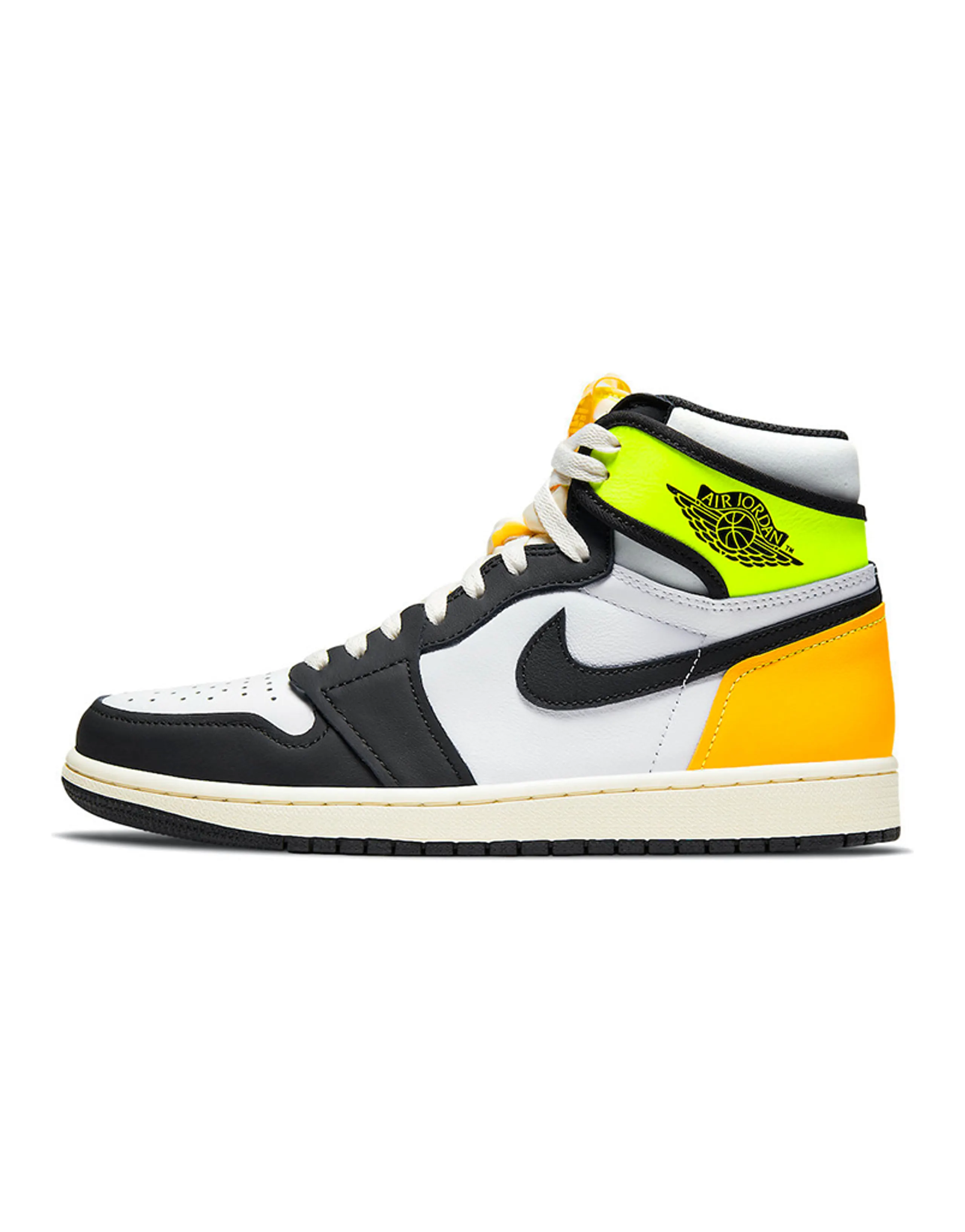 JORDAN 1 Retro High White Black Volt University Gold