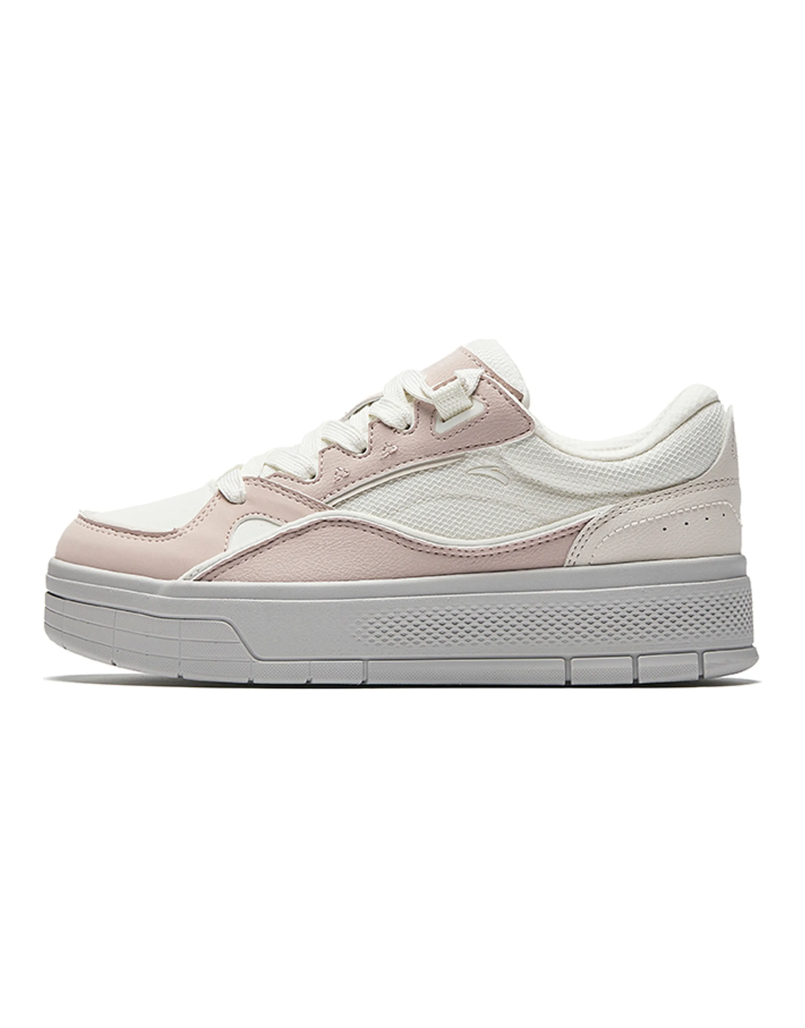 Anta Breeze Versatile Comfort Slip-Resistant Wear-Resistant Low-Top Skate Shoes Women's Pink White Gray