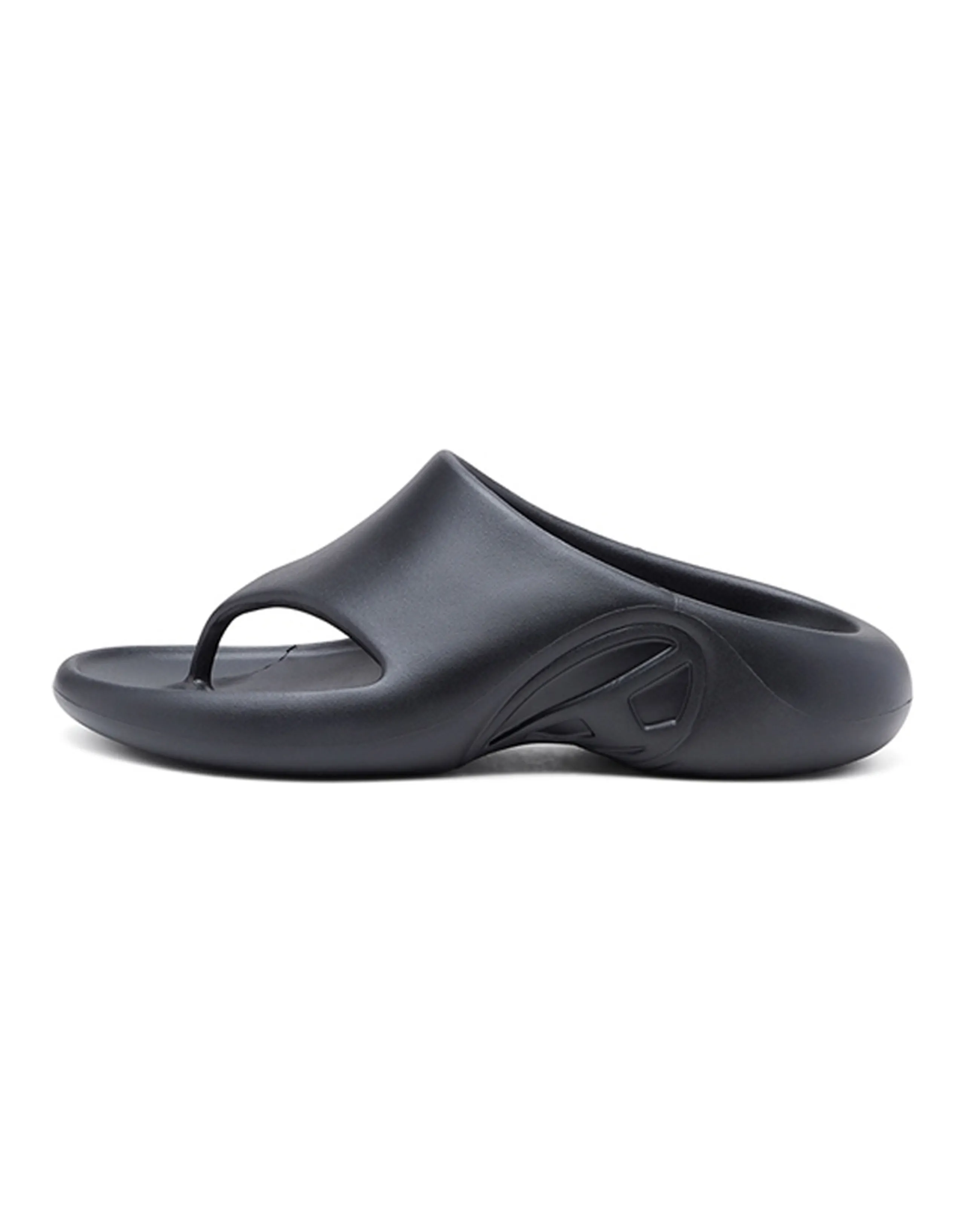 DIESEL DIESEL OVAL-D Platform Flip Flops Men's Black