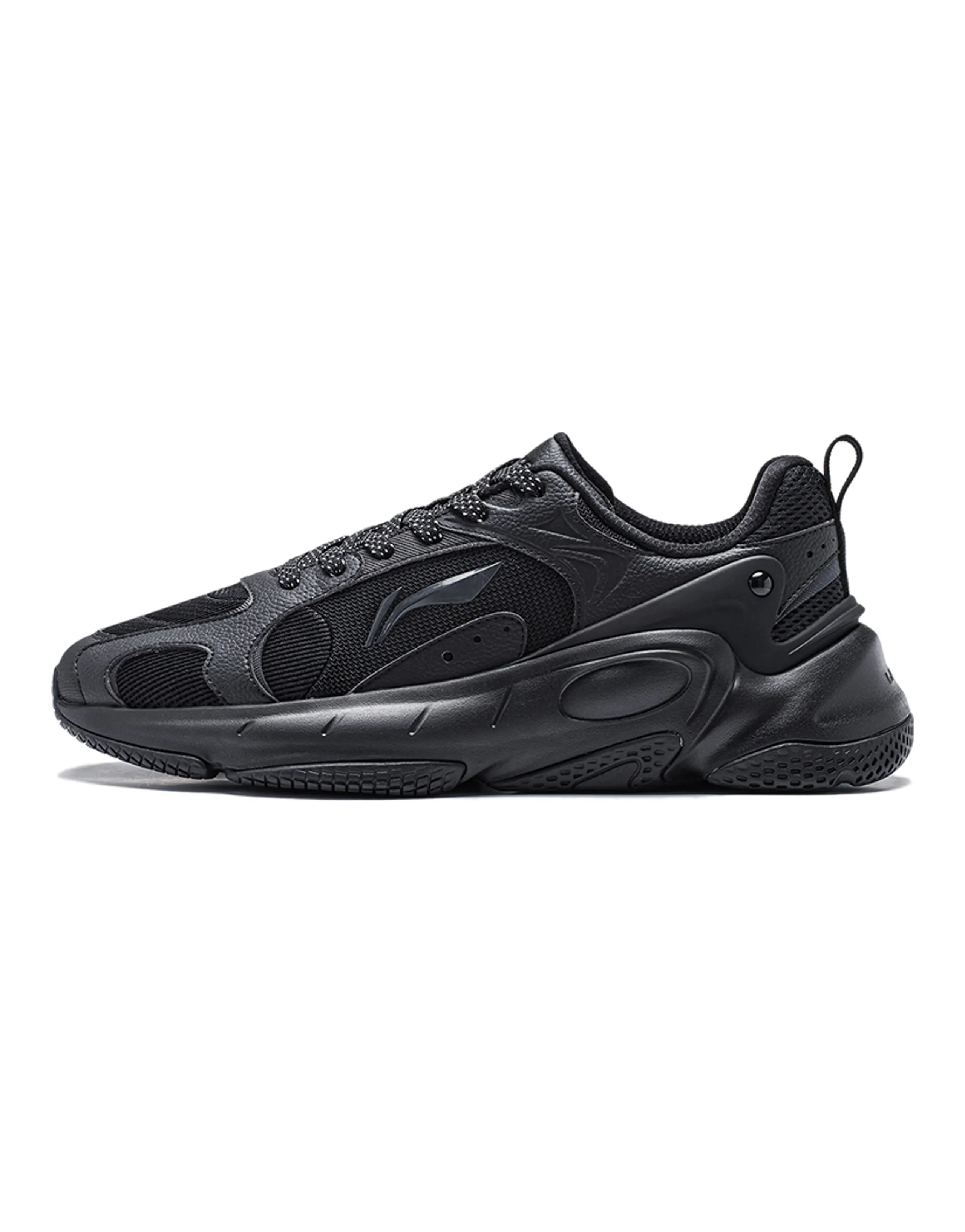 LiNing Coconut Milk Cushioning Anti-Slip And Wear-Resistant Support Low-Top Casual Shoes Men's Black