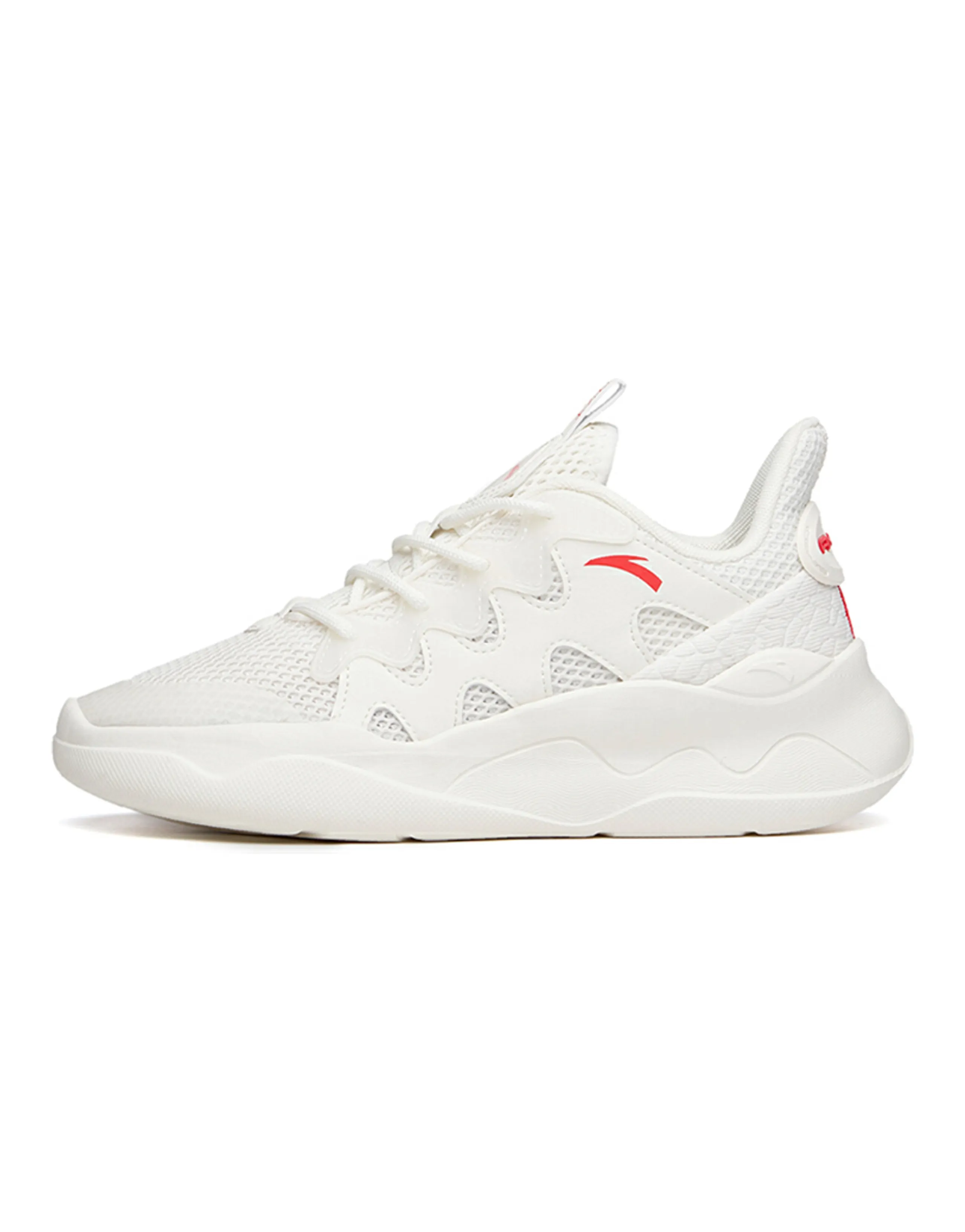 Anta Life Series Chaobai Lightweight Breathable Low-Top Casual Sports Shoes Women's Ivory White