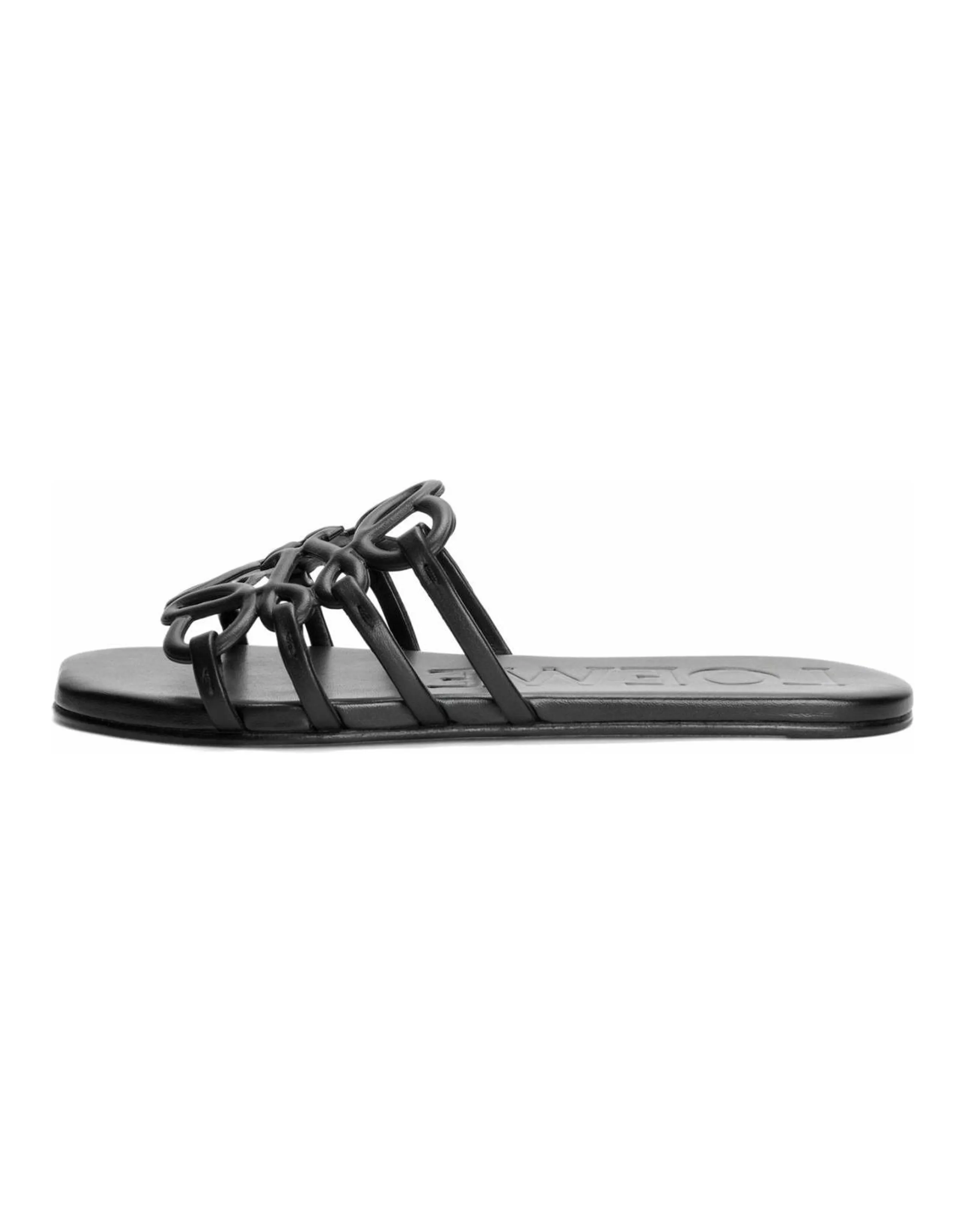 LOEWE Petal Slide Slippers Women's Black