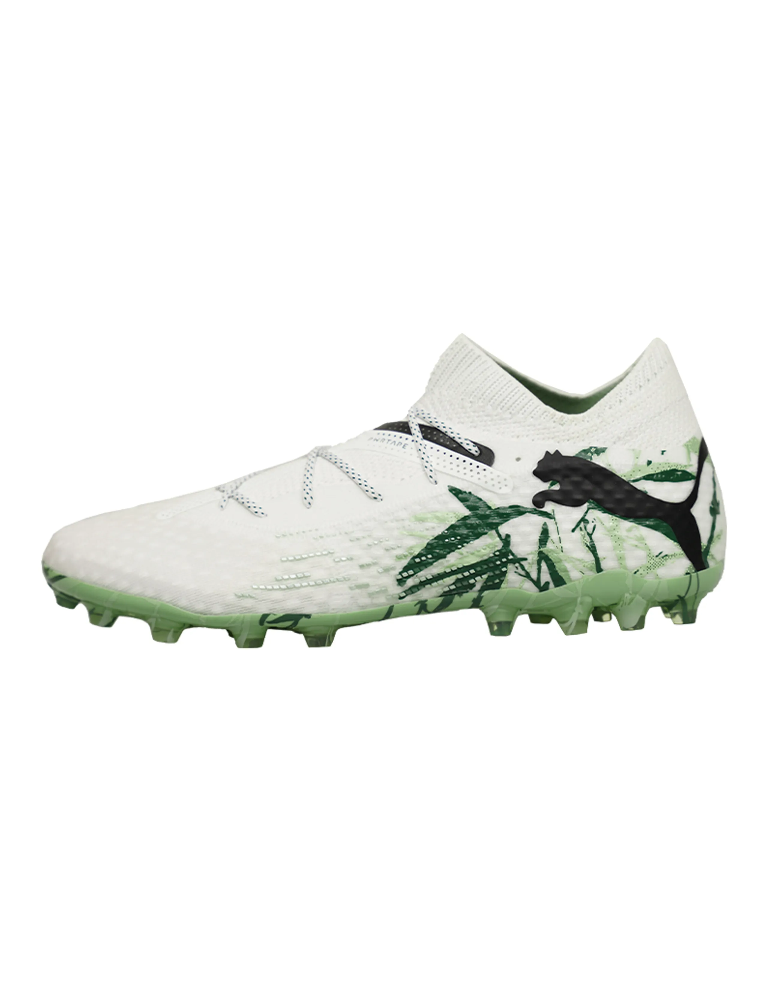 PUMA FUTURE 7 MG Rubber Short Studs Firm Ground Artificial Ground Support Soccer Shoes Unisex White Green