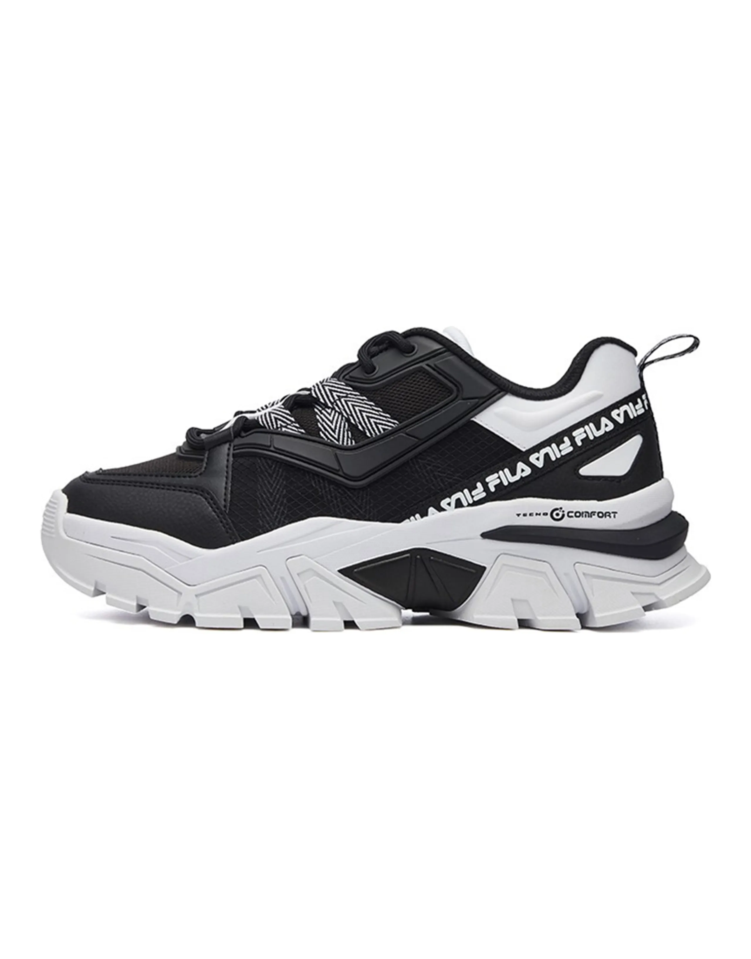 FILA Buffer Low Running Shoes Black/White Women's