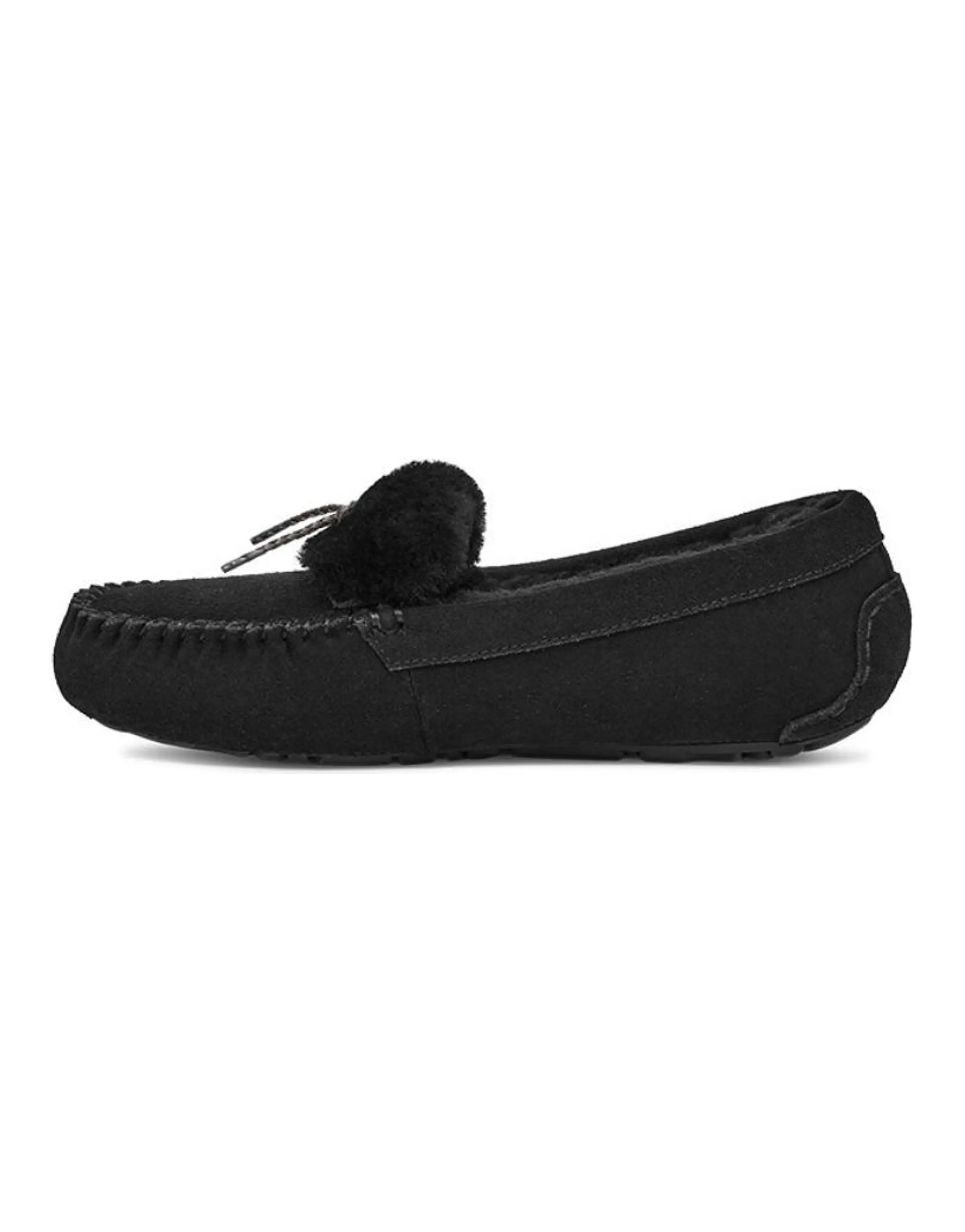 UGG Cow Split Leather Fashion Comfortable Loafers Women's Black