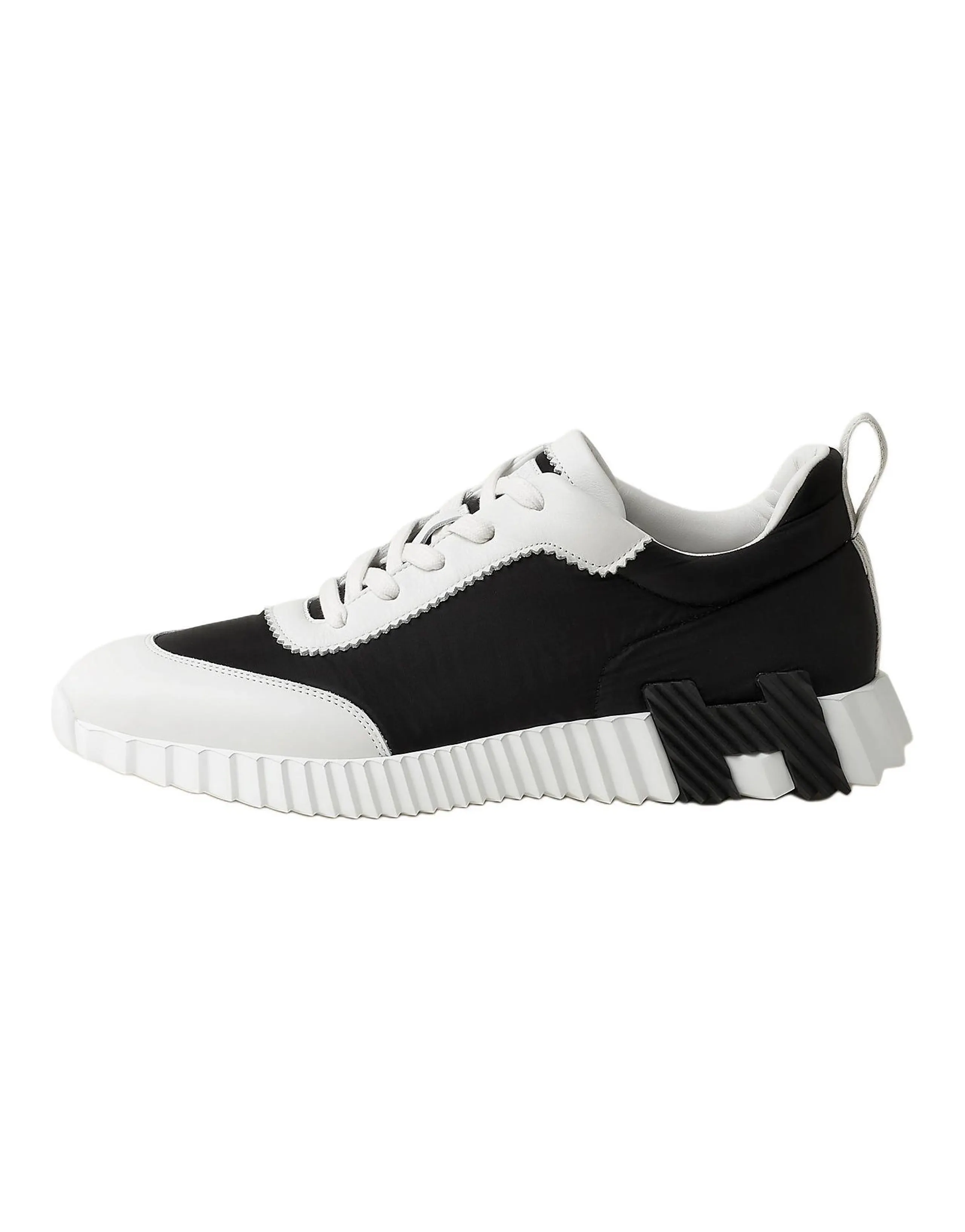 HERMES Bouncing Low-Top Casual Shoes Men's Black