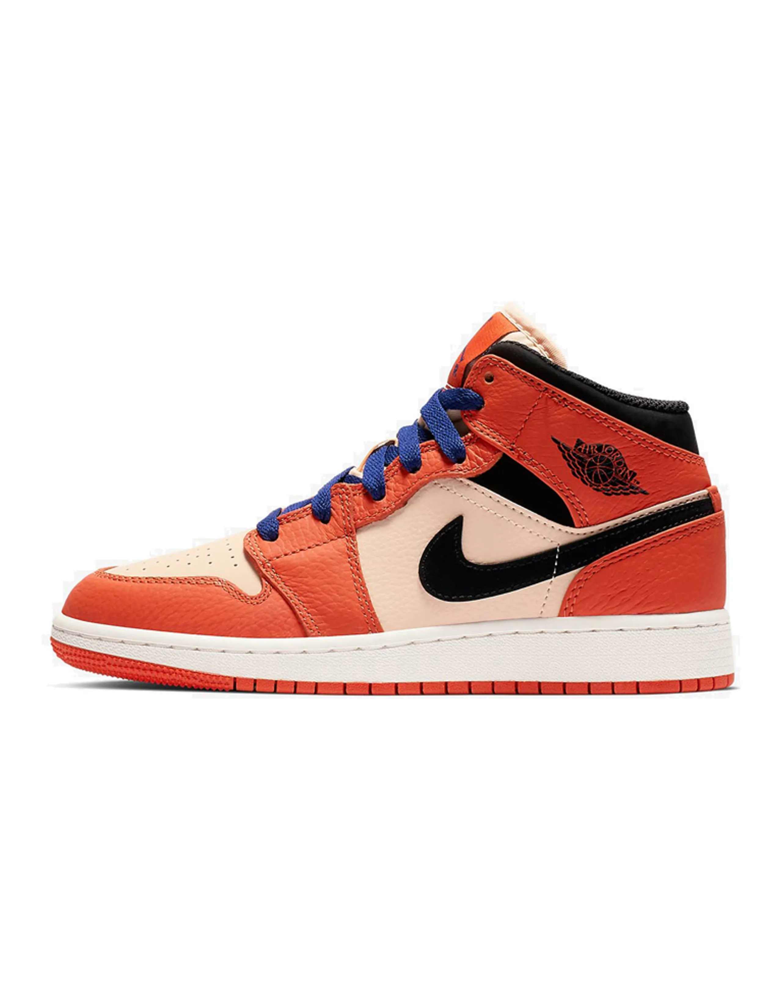 Jordan 1 Mid Team Orange Black GS
