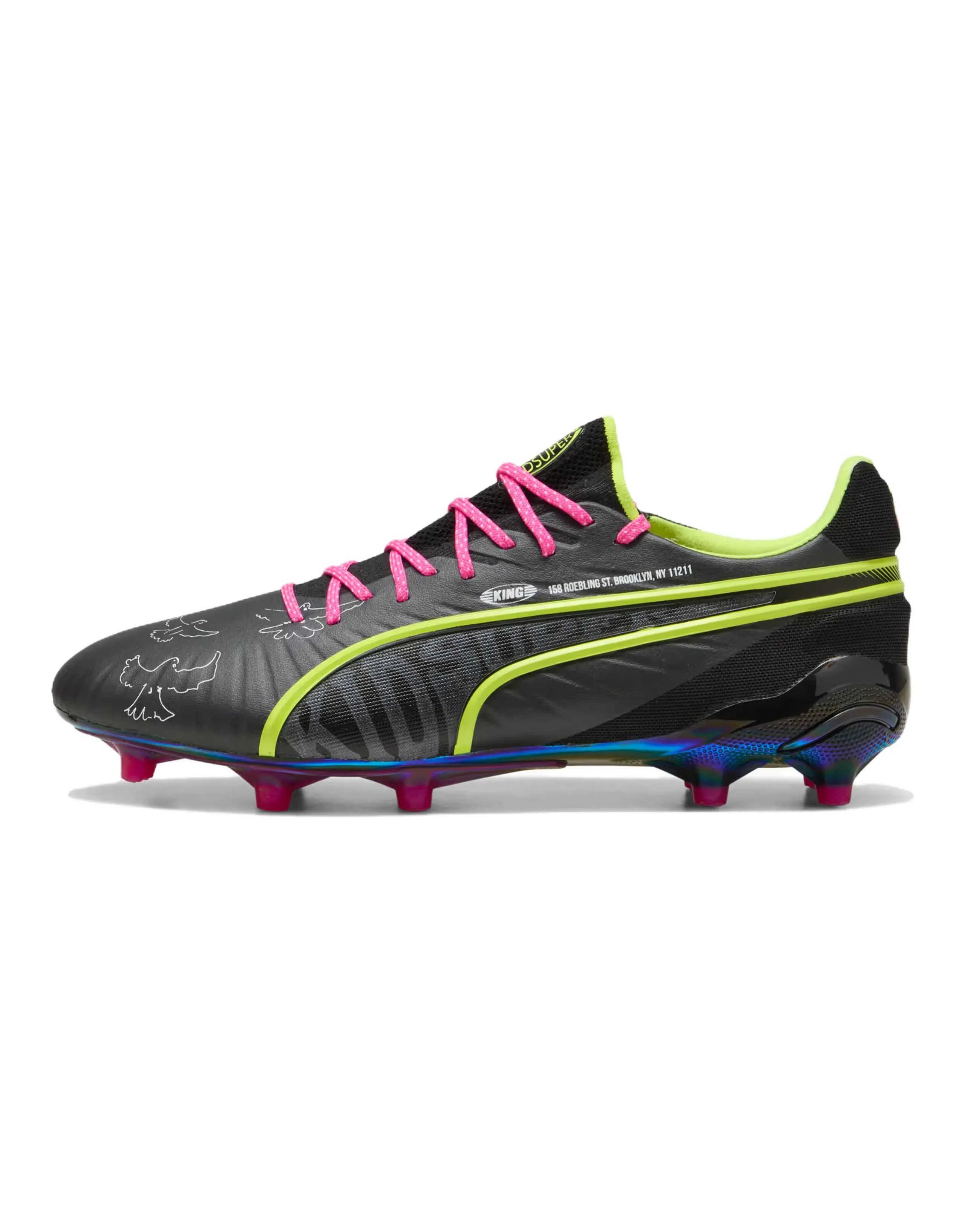 KIDSUPER x PUMA King Ultimate Comfortable Versatile AG (Rubber Short Studs) FG (Rubber Long Studs) Wear-Resistant Football Shoes Unisex Black