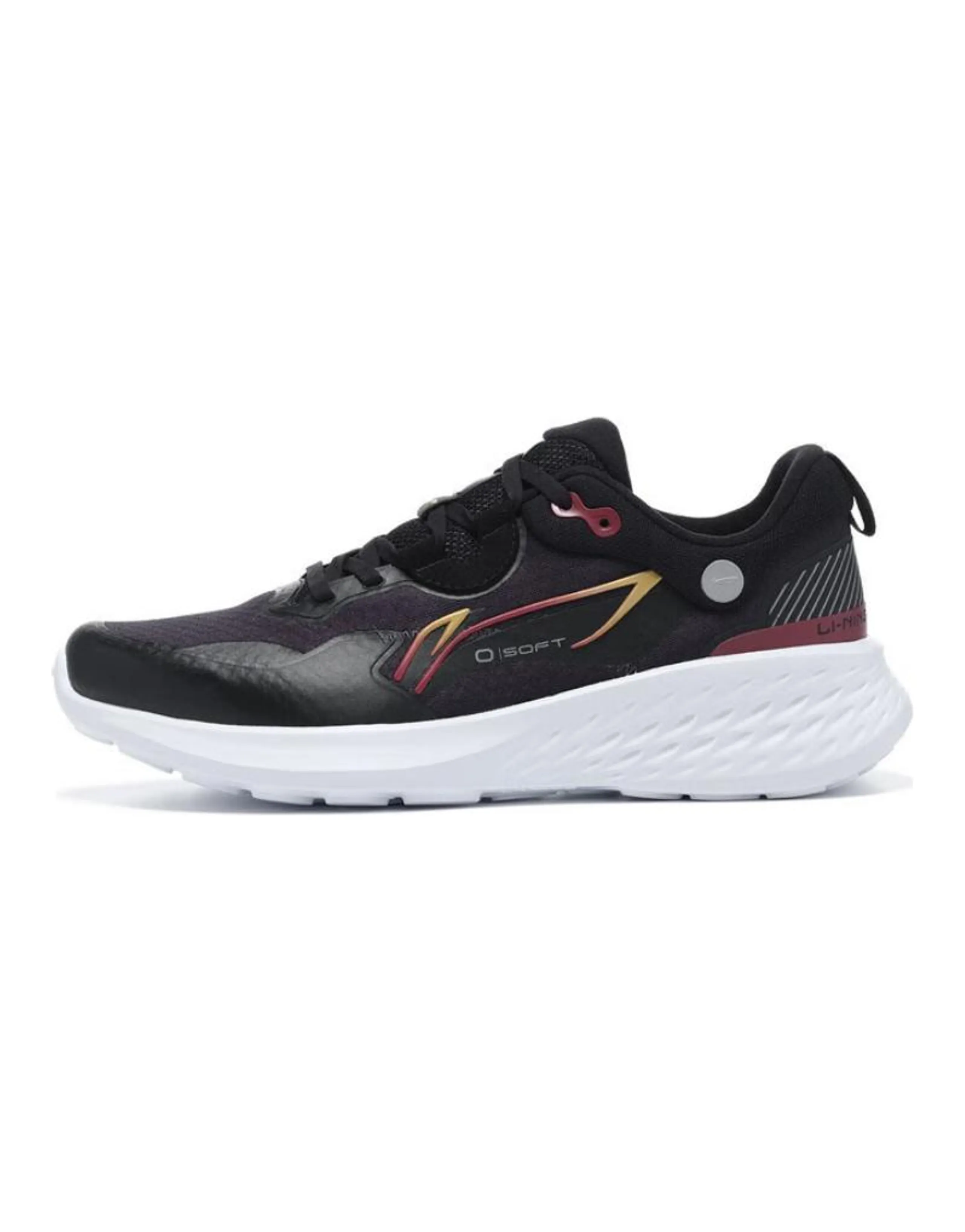 LiNing Soft Element Durable Breathable Low-Top Casual Shoes Men's Black Red