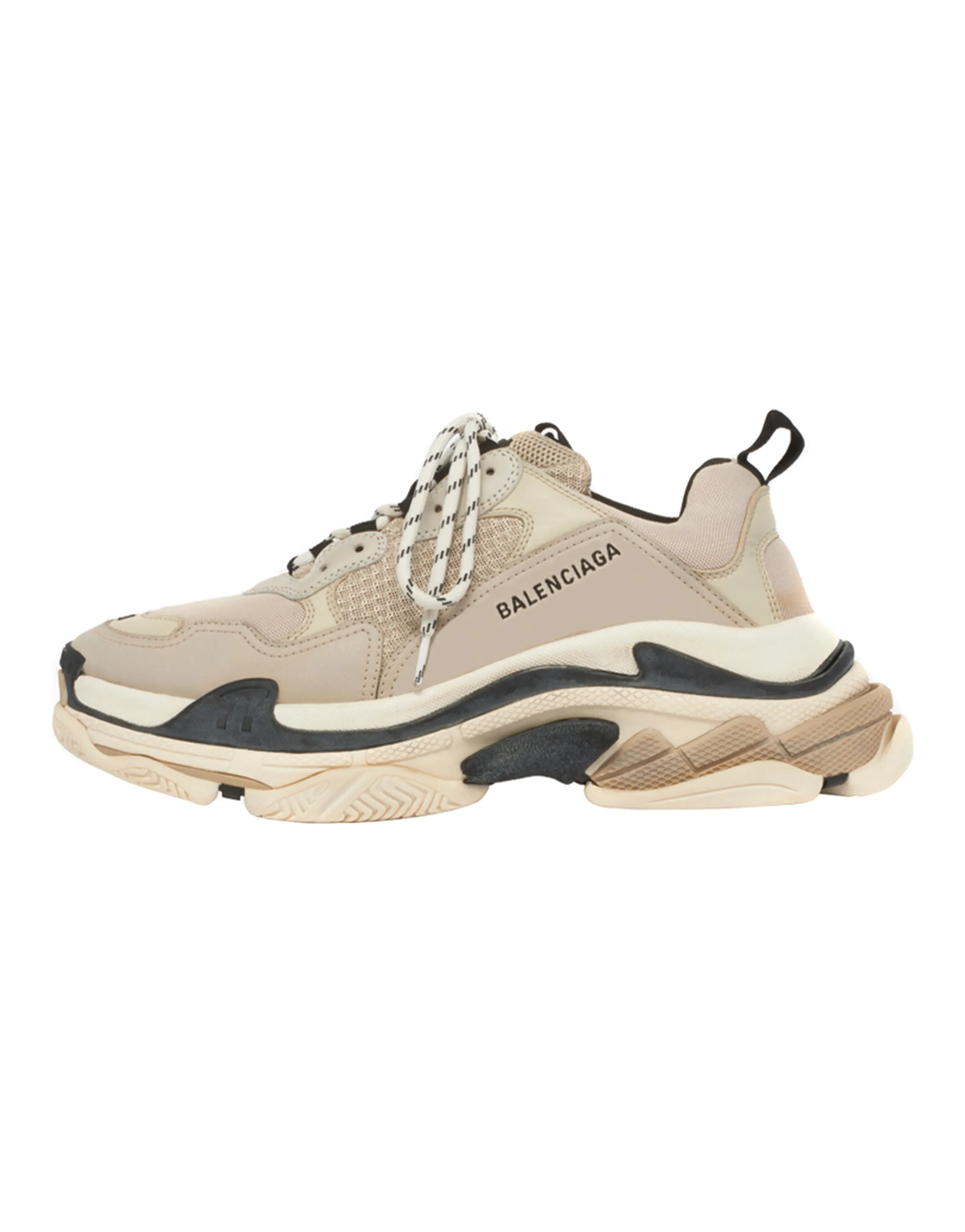 Balenciaga Triple S Daddy Shoes Beige/Black Women's