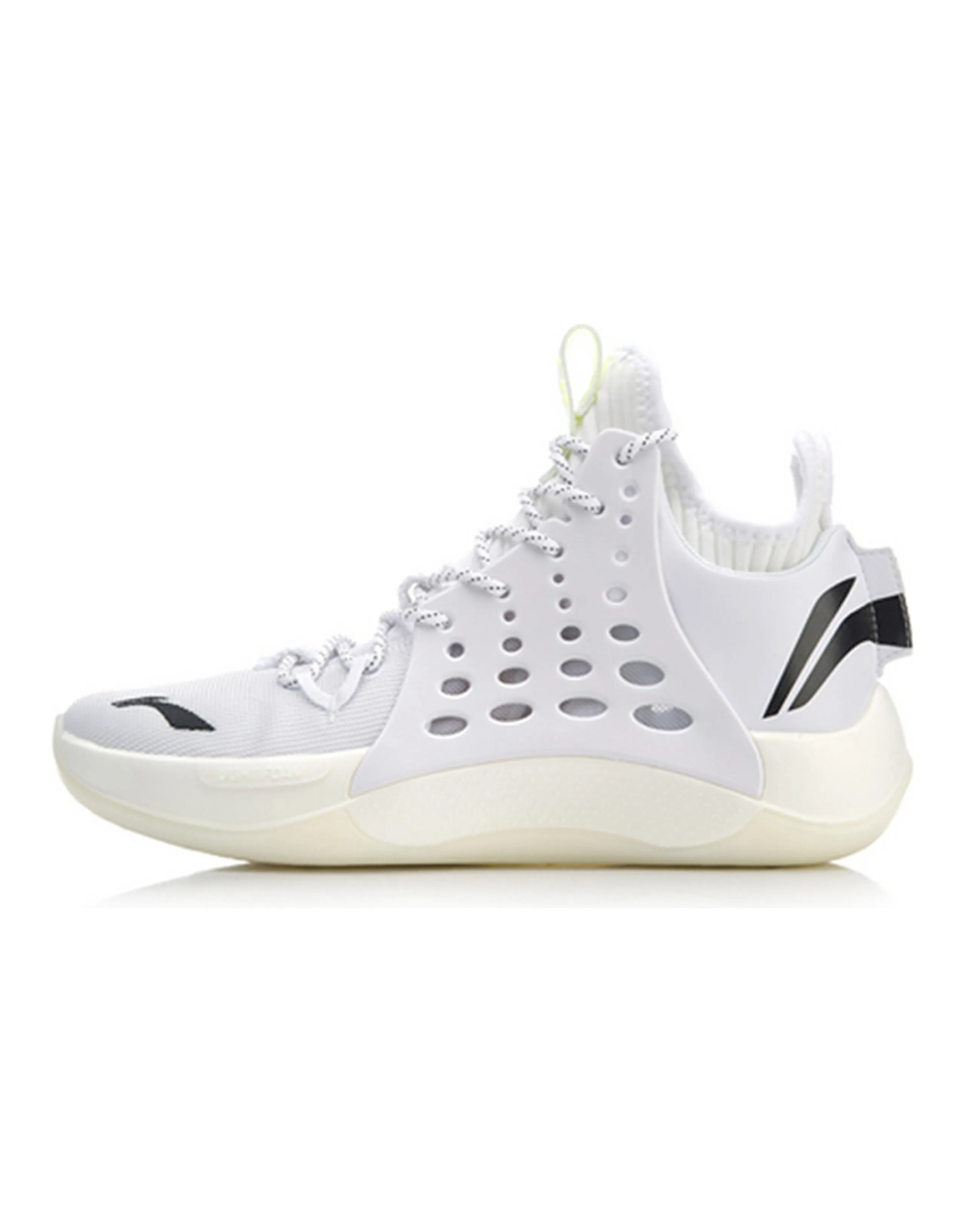LINING SONIC 7 Basketball Shoes Men Mid-Top White Black