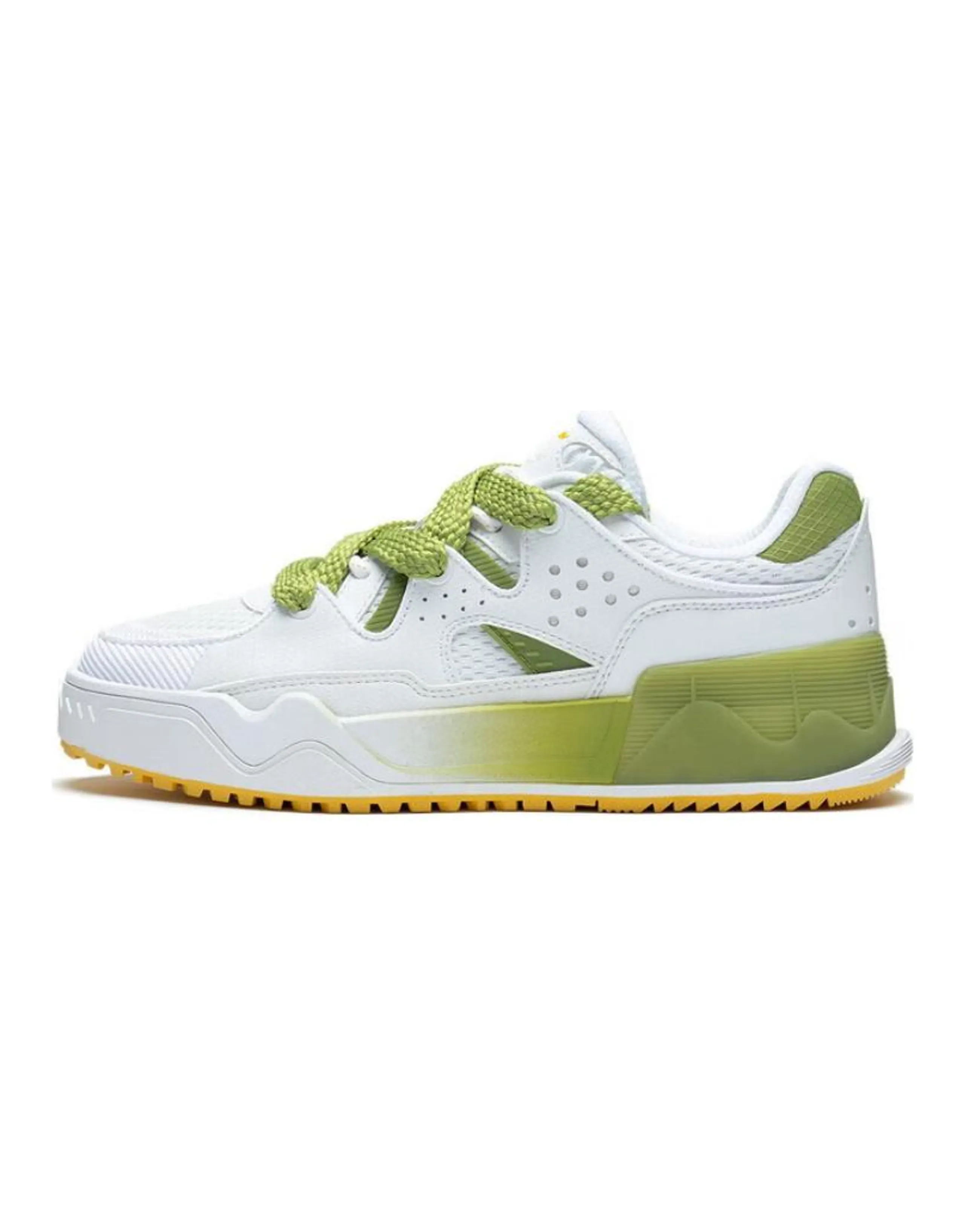 LINING Shining Star 2 Skateboard Shoes Women's Low-Top White Green