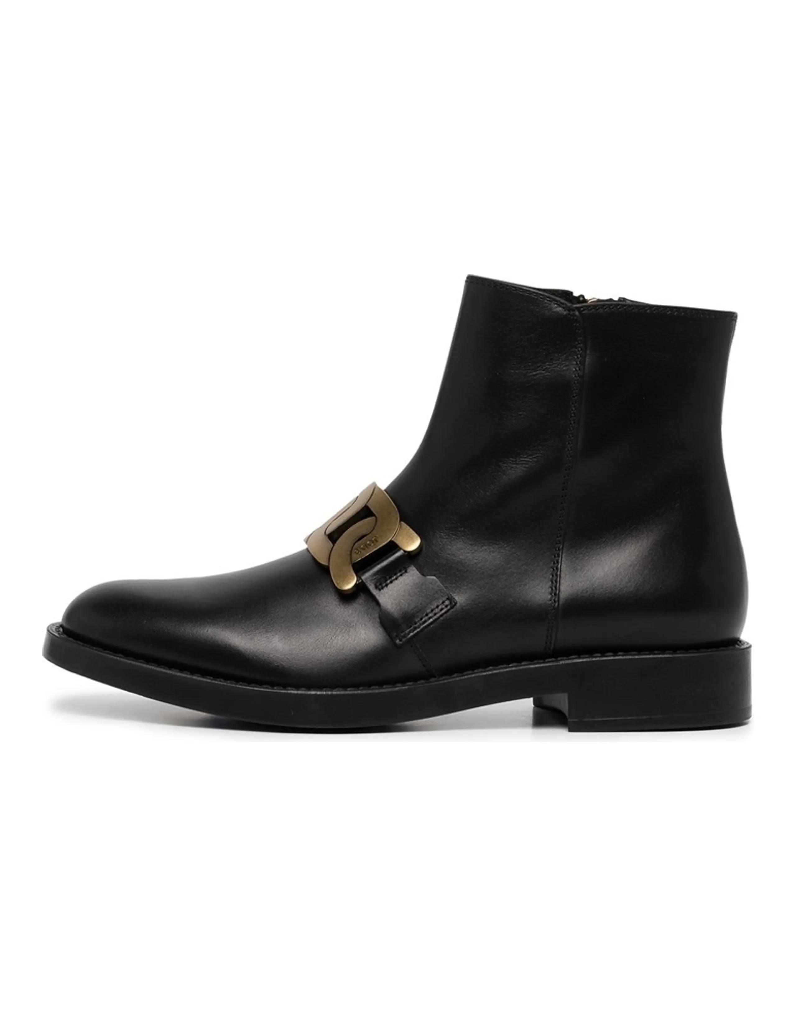 TOD'S Leather Zip Fashion Ankle Boots Women's Black