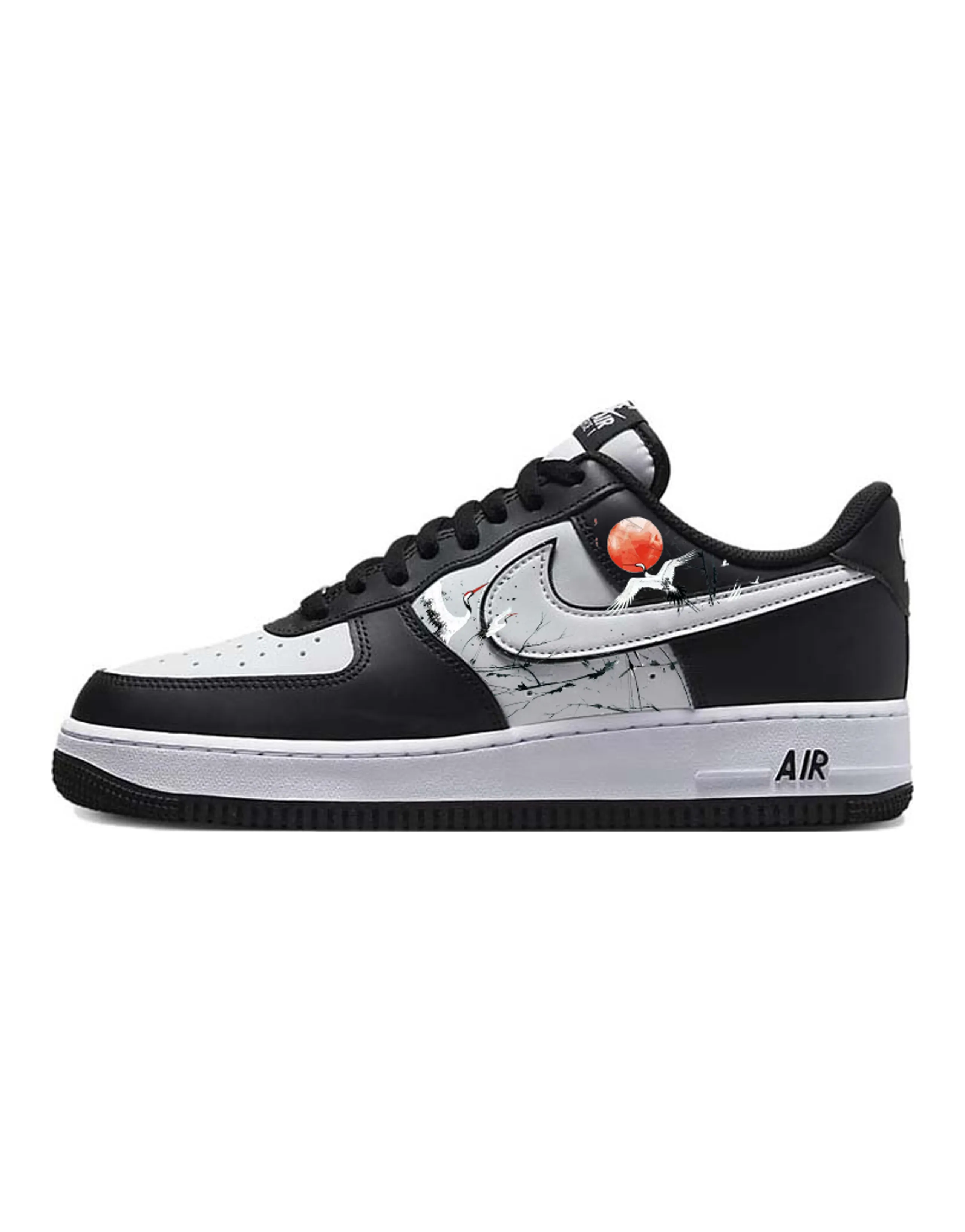 Nike Air Force 1 Anti-Slip Wear-Resistant Low-Top Skateboard Shoes Unisex Black