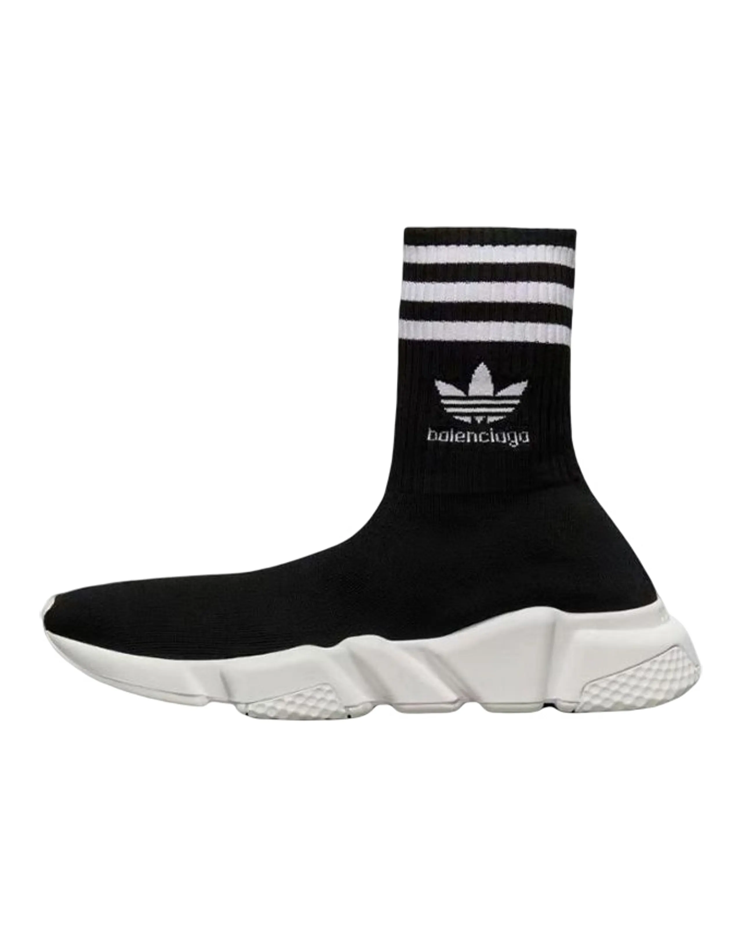 Balenciaga X Adidas Speed Trainer Black White Women's