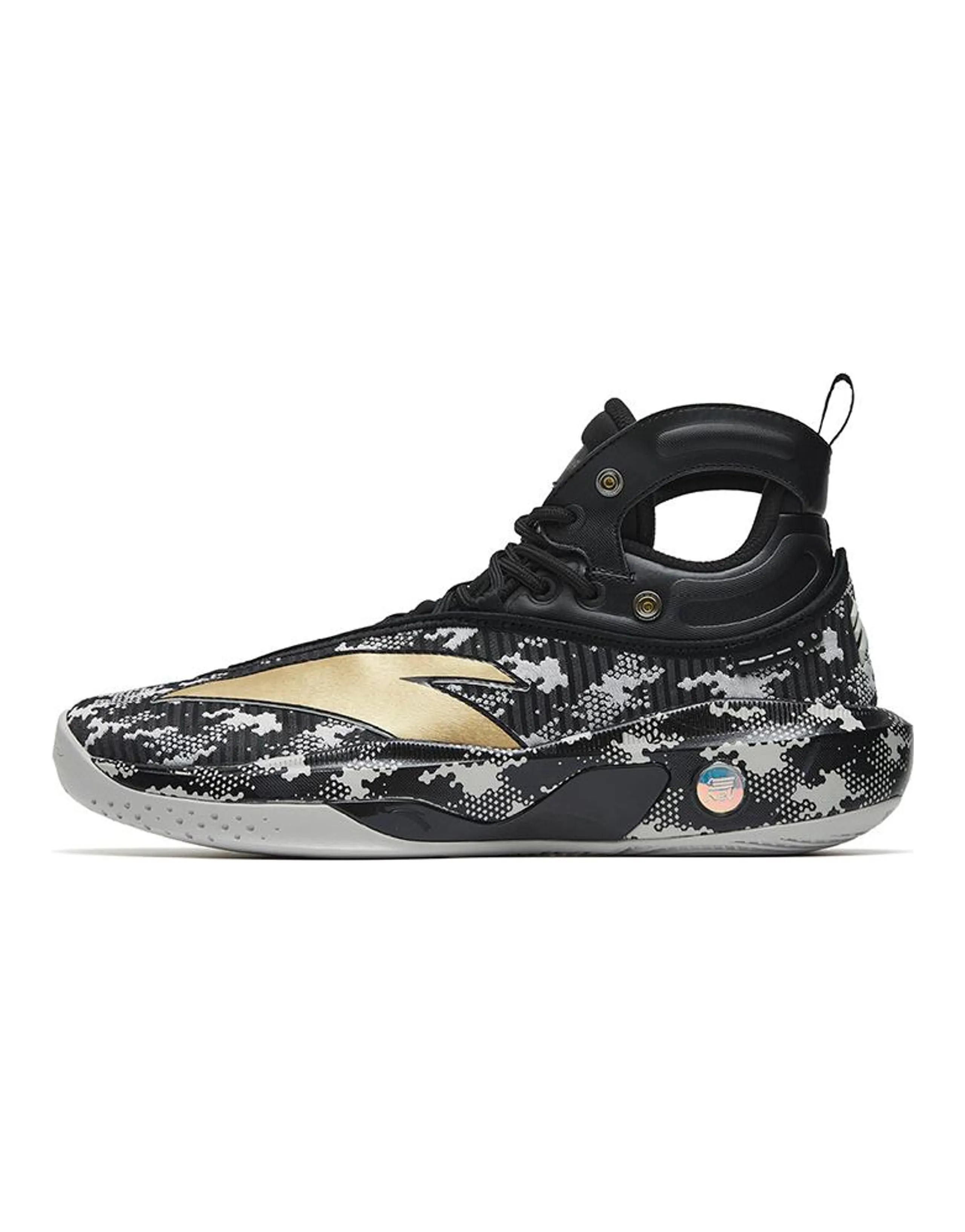 ANTA KT8 Basketball Shoes Men High-Top Black Camouflage