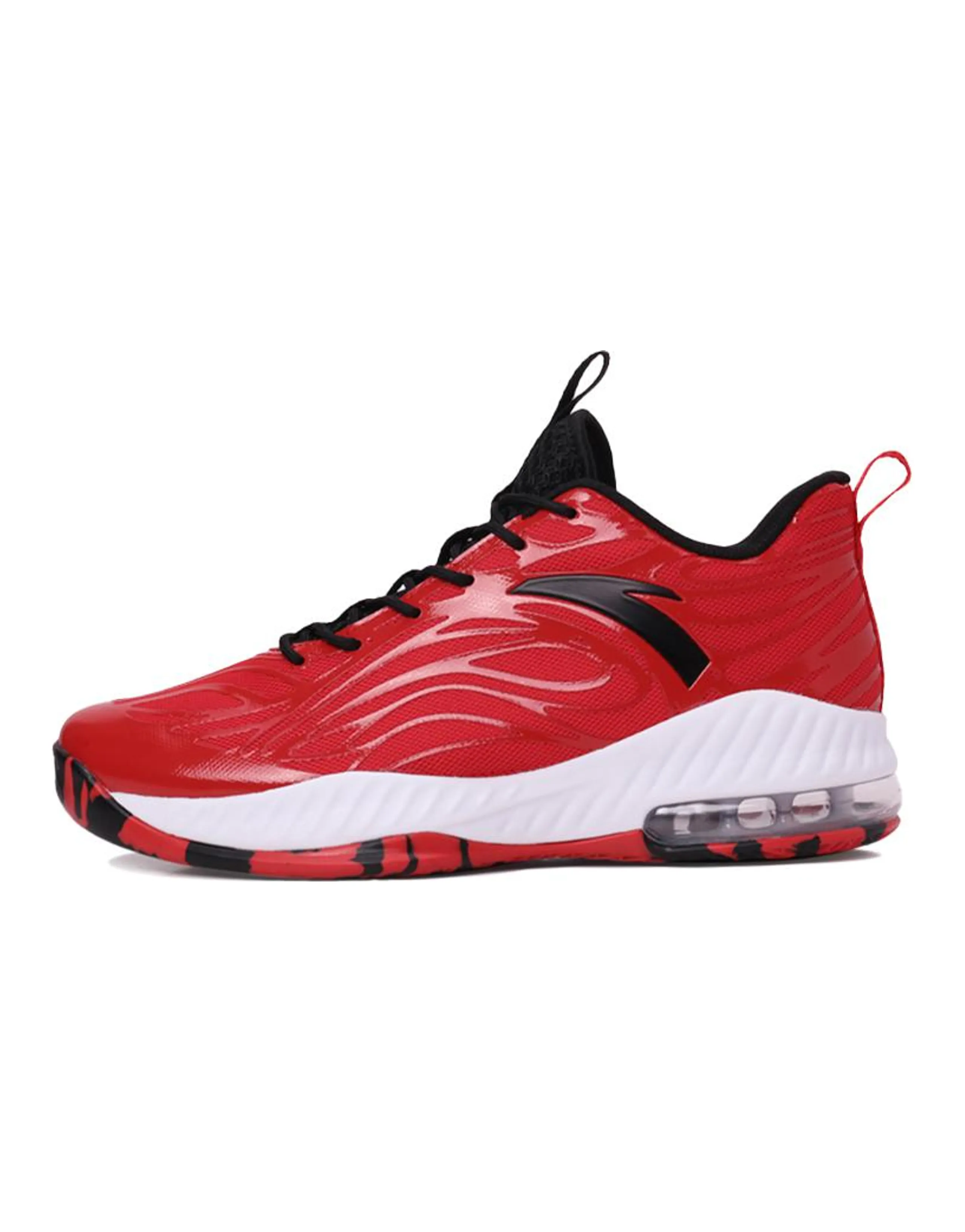 ANTA Vintage Basketball Shoes Men Mid-Top University Red/Black ANTA White