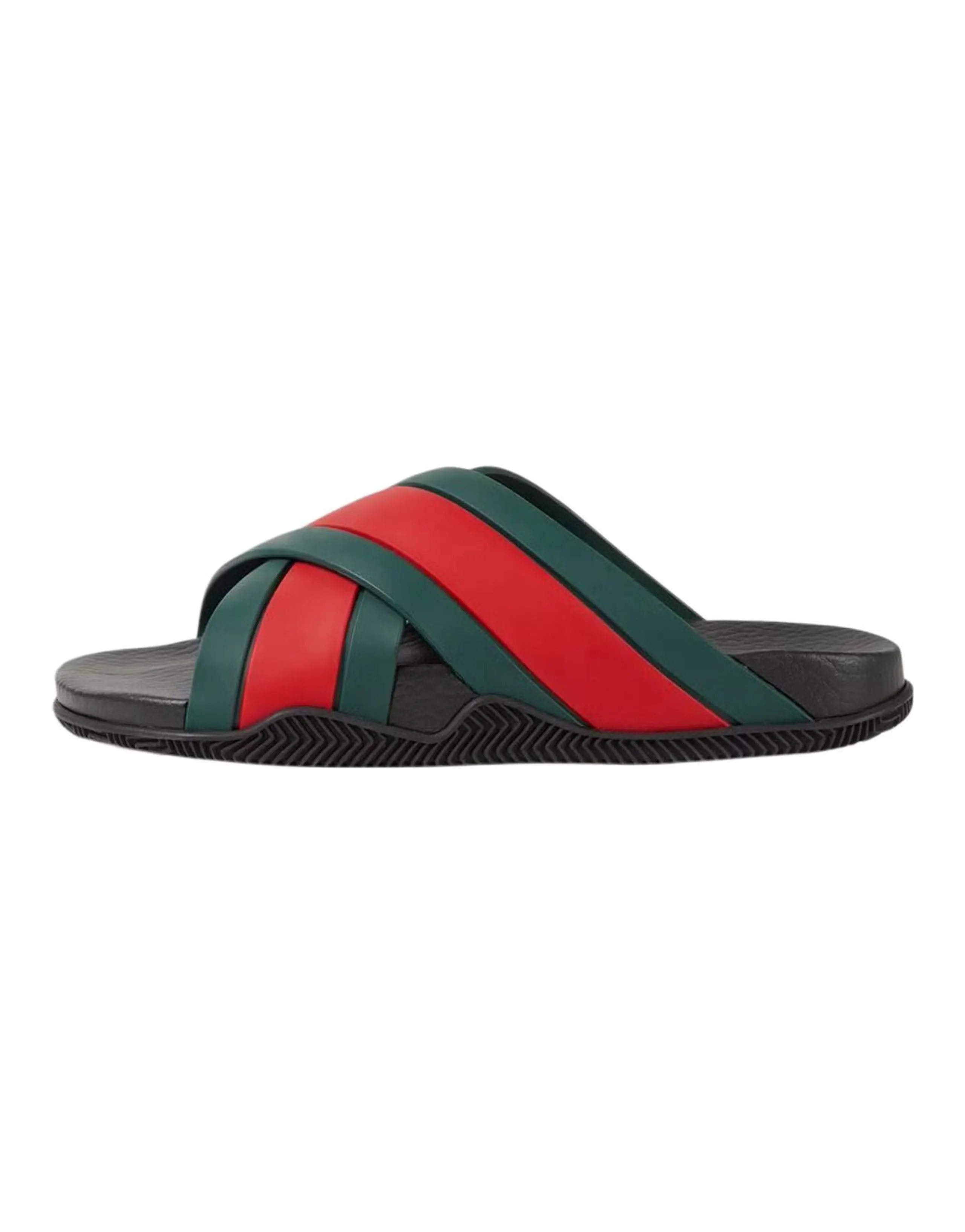GUCCI Web Slide Black Rubber Women's