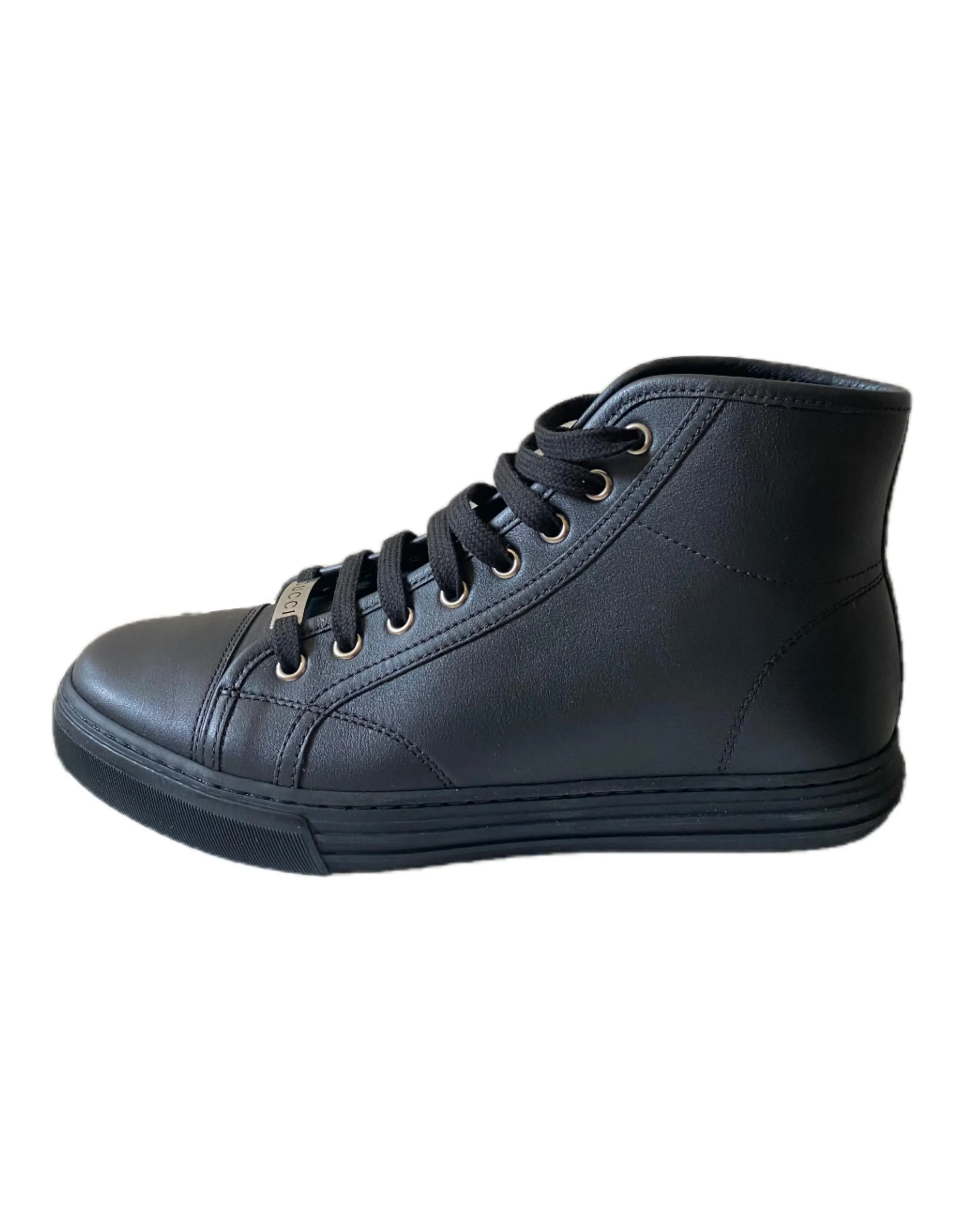 GUCCI Skateboard Shoes Men High-Top Black