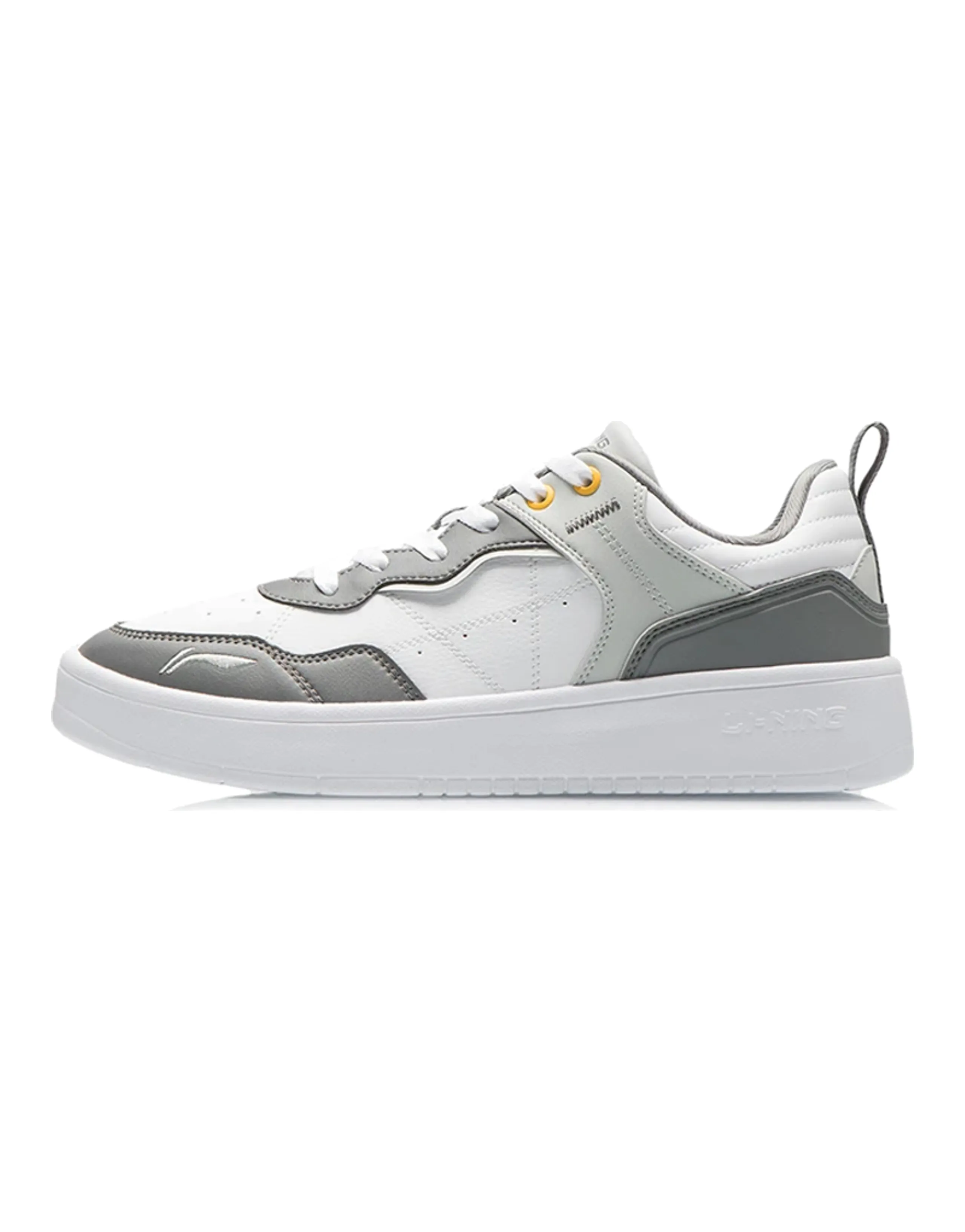LiNing The Beginning Of The Line Walking The Path Durable Breathable Low-Top Skateboard Shoes White Gray