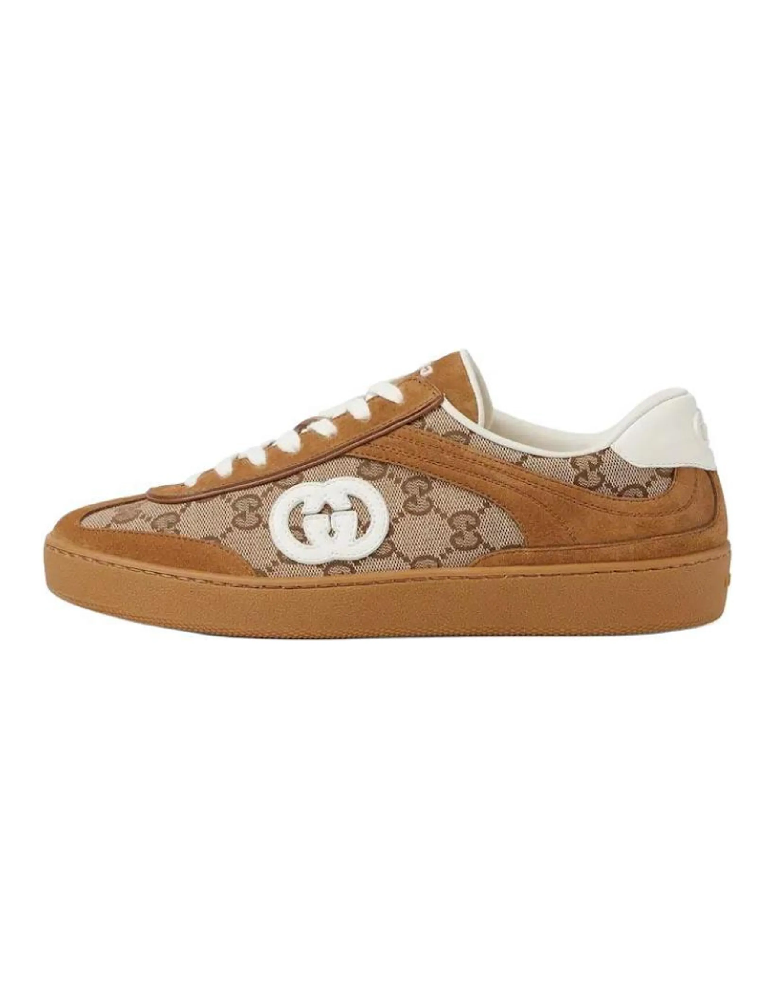 GUCCI Women's G75 'Interlocking G Brown Suede' Women's