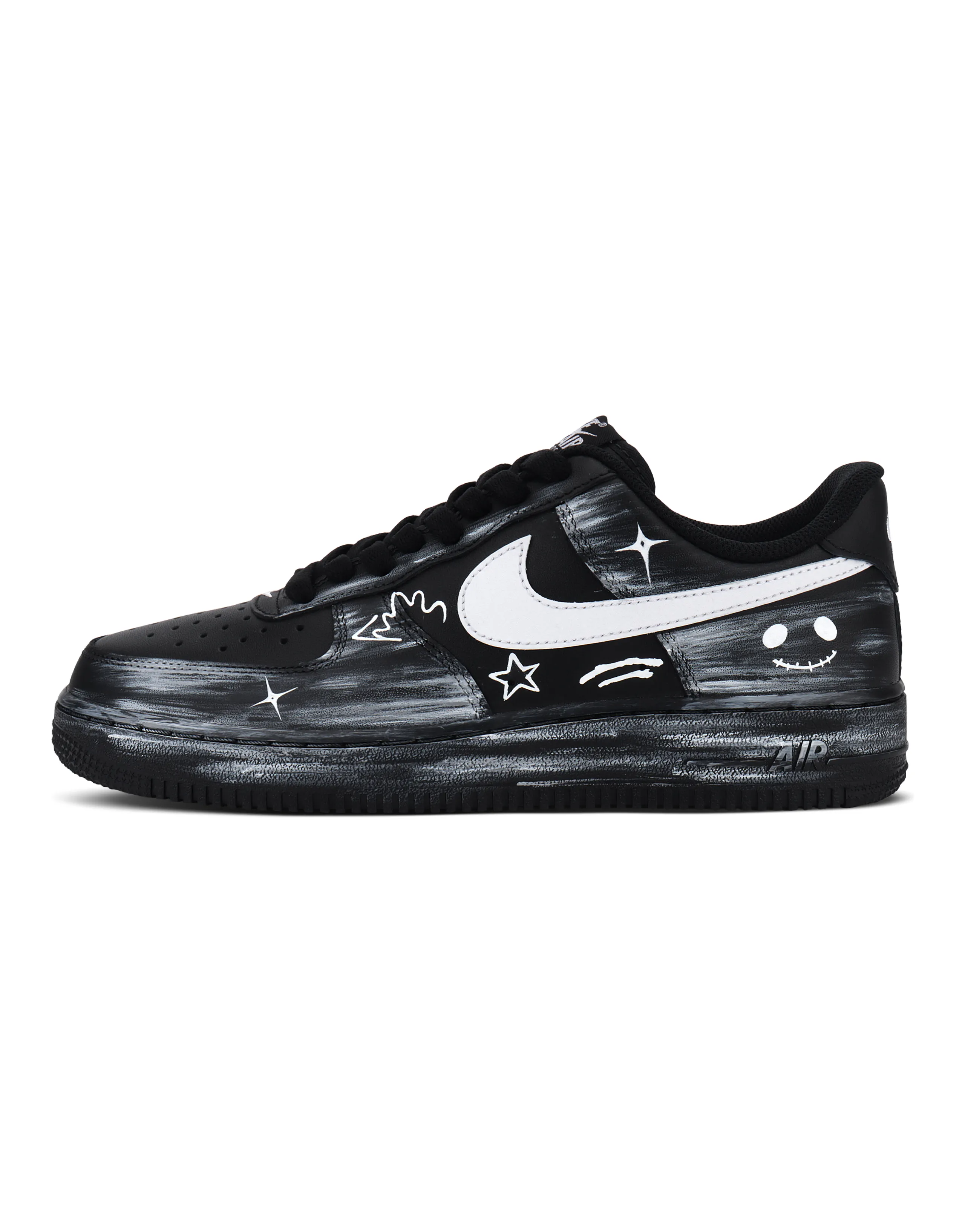 Custom Sneakers Nike Air Force 1 'Black Samurai' Low-Top Skate Shoes Unisex