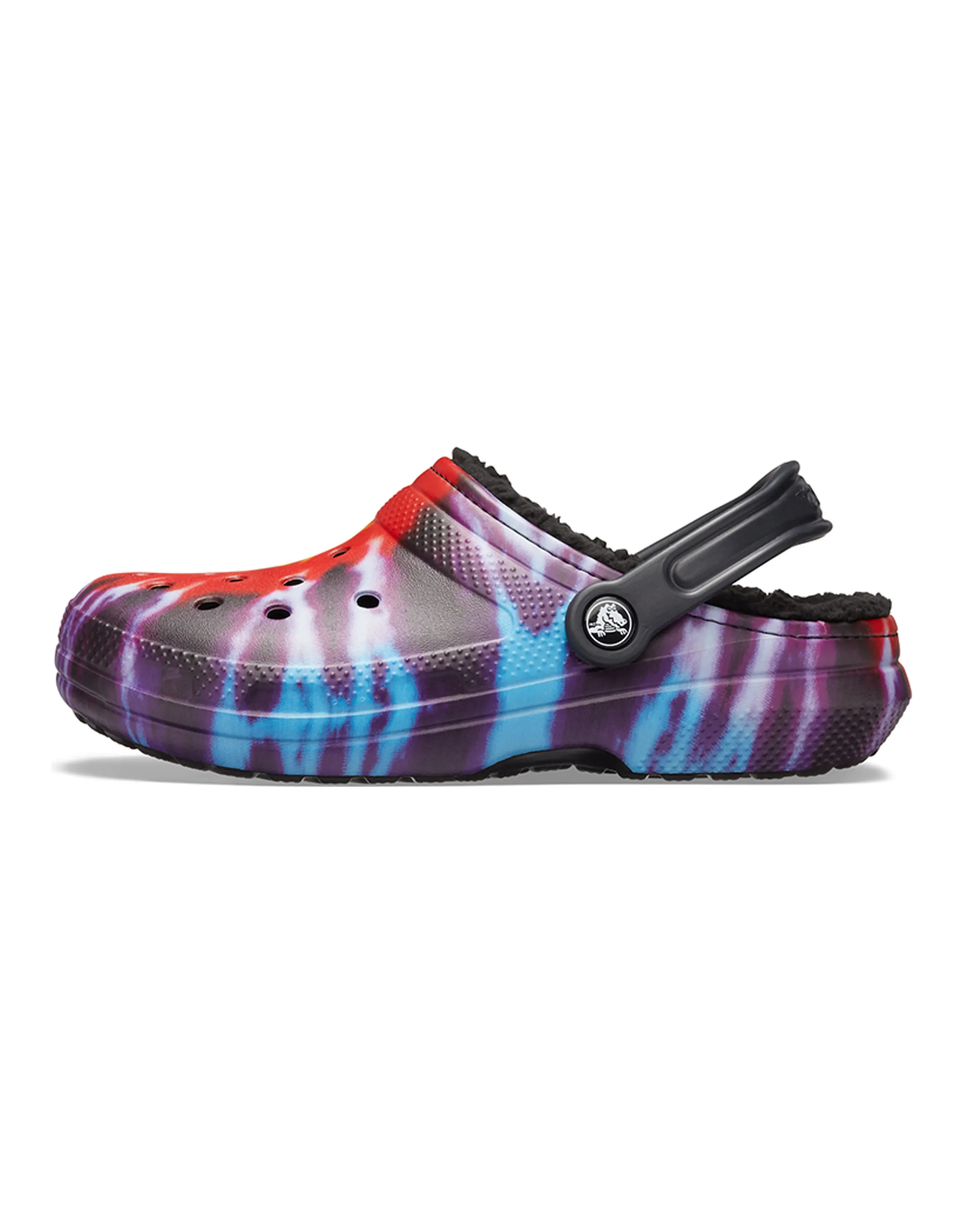 Crocs Classic Tie Dye Stay Warm Cozy Crocs Sports Slippers Unisex Purple Red